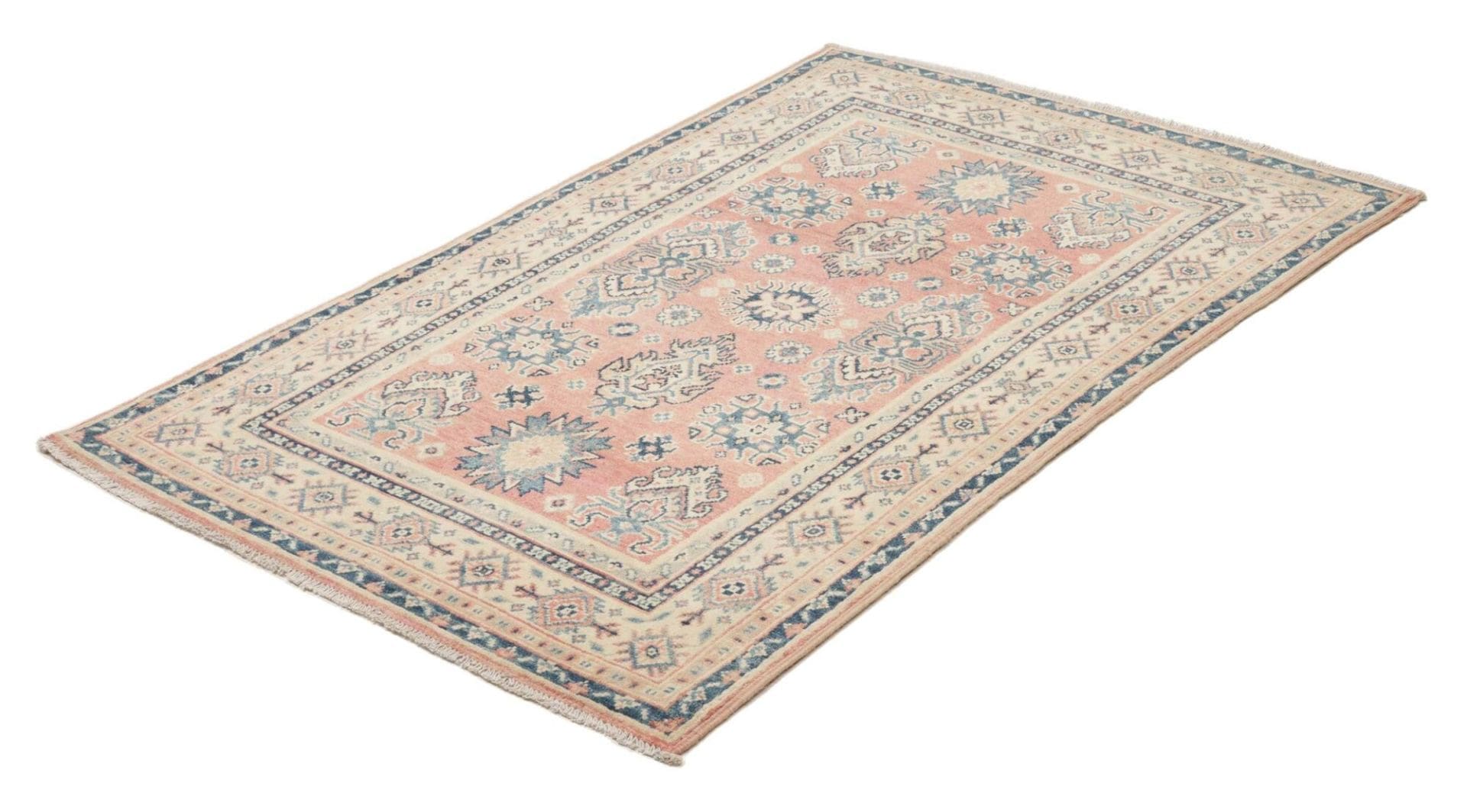 Kazak Teppich 98 x 155cm – Geometrisches Muster, handgeknüpft