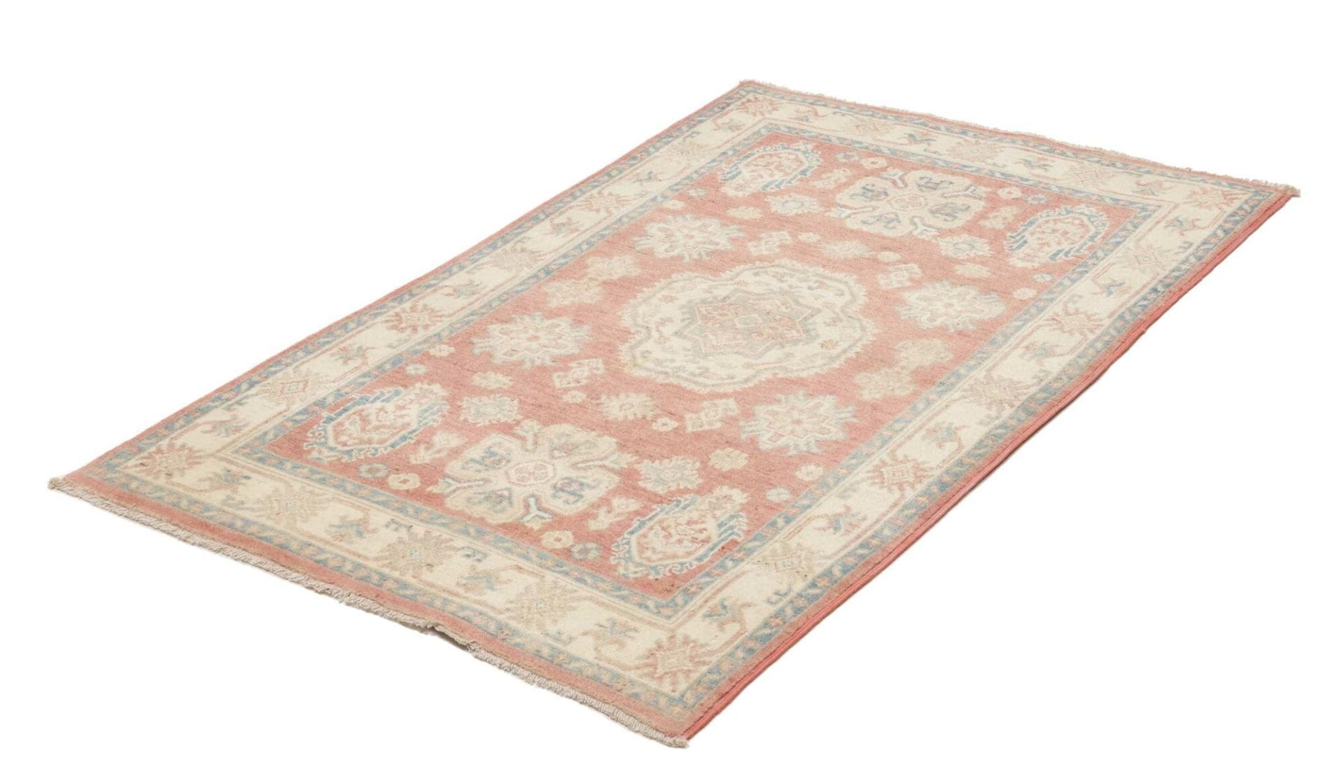 Kazak Orientteppich 102 x 152 cm, geometrische Muster, handgeknüpft
