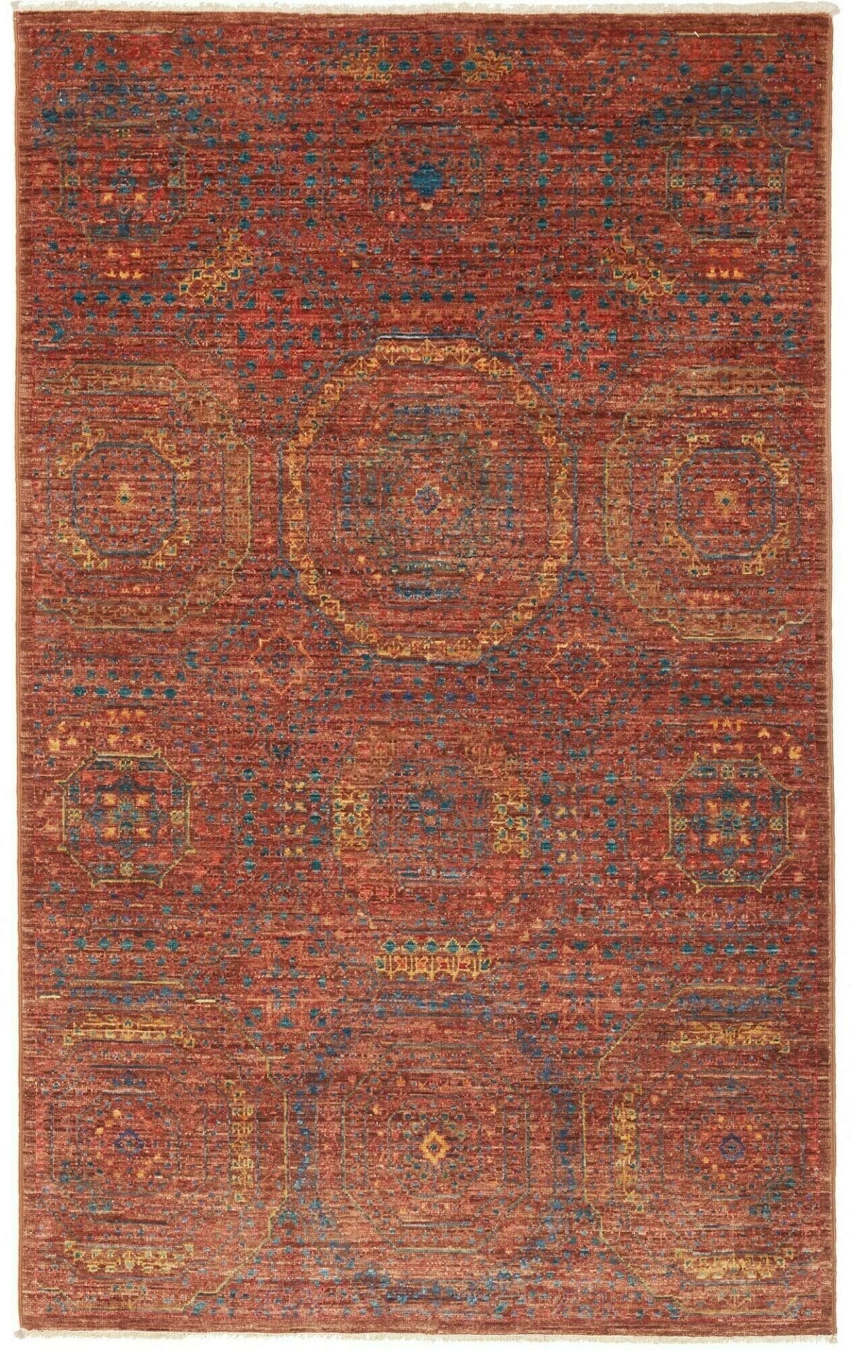 Mamluk Orientteppich 99 x 154 cm aus Schurwolle, handgeknüpft