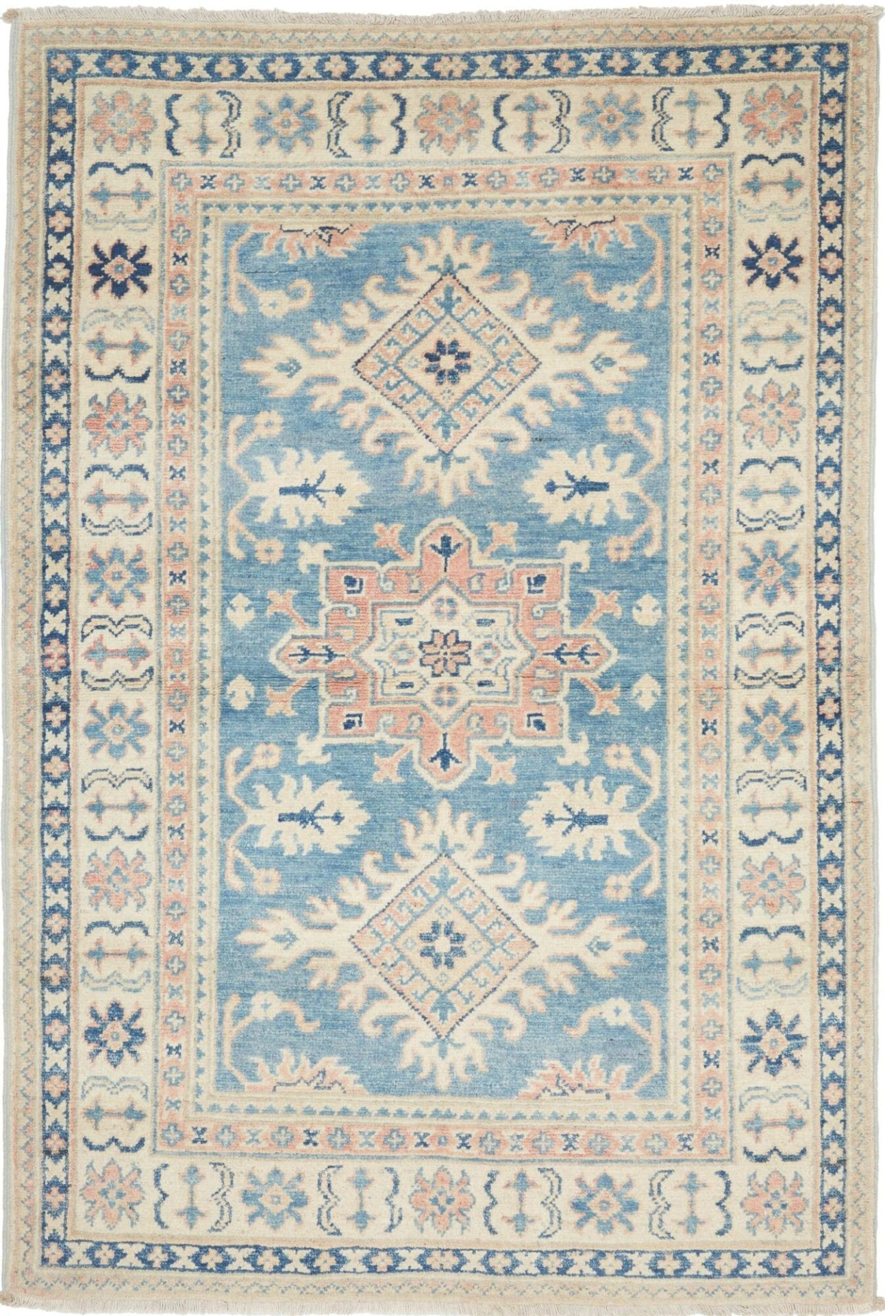 Kazak Teppich 98 x 138 cm - Handgeknüpft aus Schurwolle, Orientteppich
