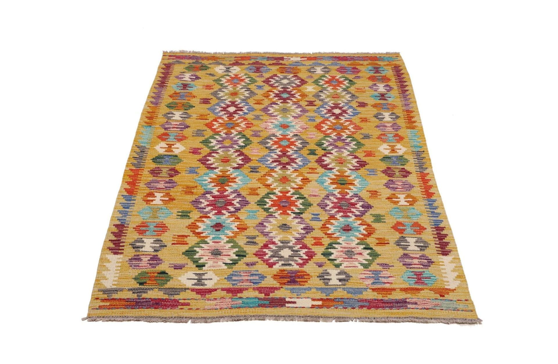 Kelim Teppich 102 x 147 cm | Handgewebt | Rustikales Flair
