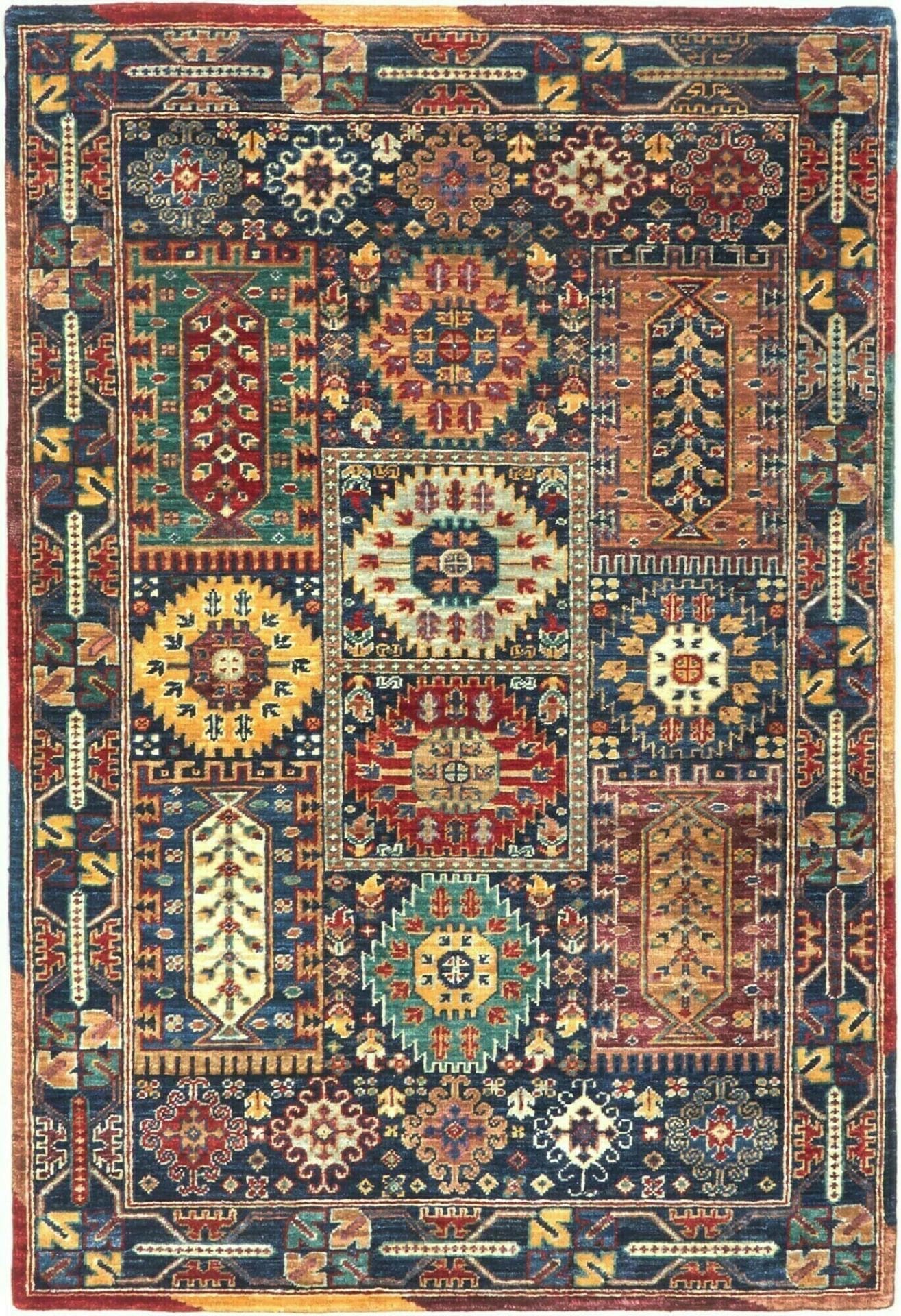Samarkand Orientteppich 103 x 152cm, handgeknüpft, Wolle