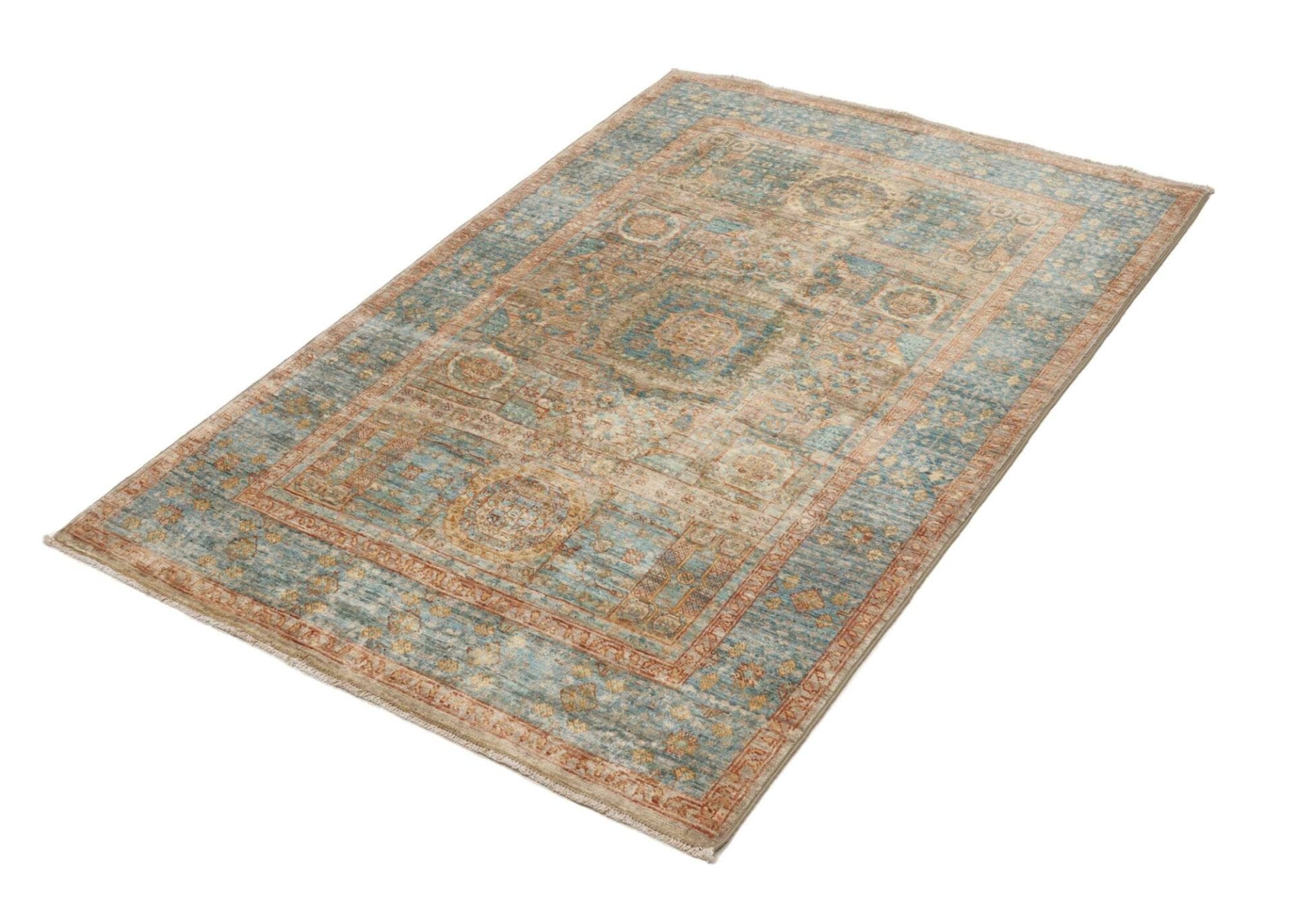Mamluk Teppich 102 x 153cm, Seide, handgeknüpft, Orientteppich