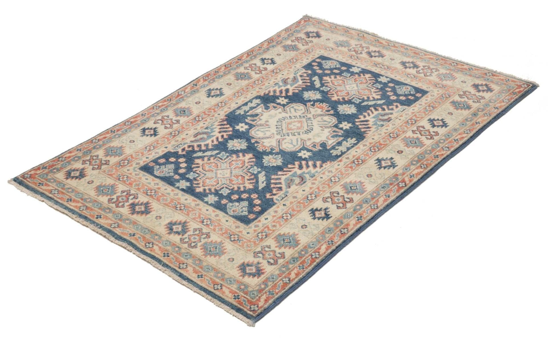 Kazak Teppich 102 x 143 cm – Handgeknüpft, Schurwolle, Vintage