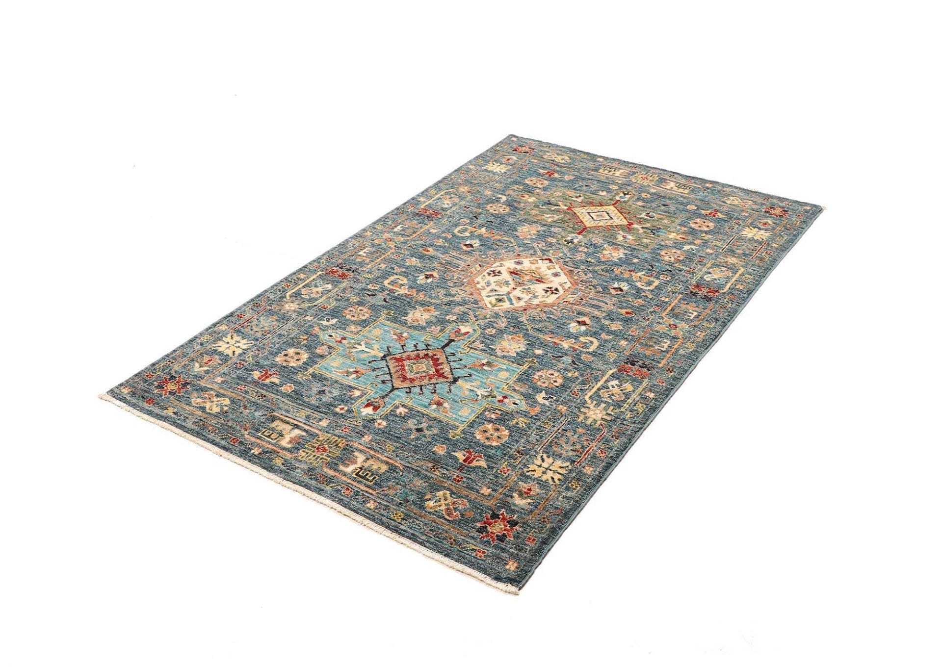 Orientteppich Samarkand 105 x 157cm, Handgeknüpft, Schurwolle