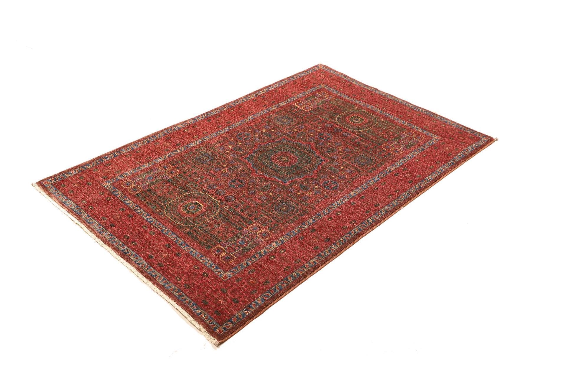 Mamluk Orientteppich 99 x 150cm, handgeknüpft, Schurwolle
