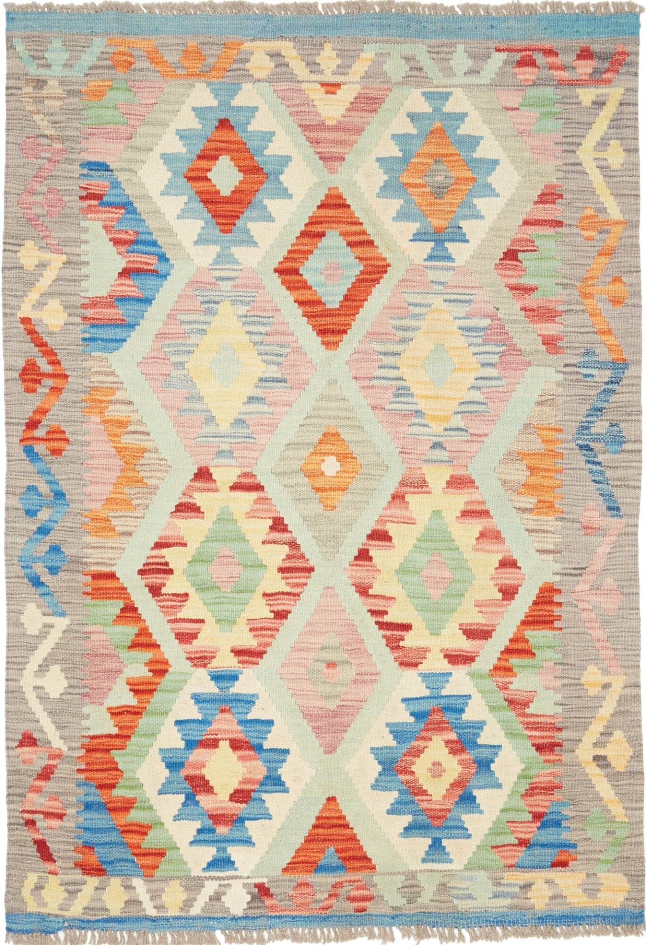 Kelim Teppich 105 x 149 cm – Handgewebt, Naturwolle, rustikal