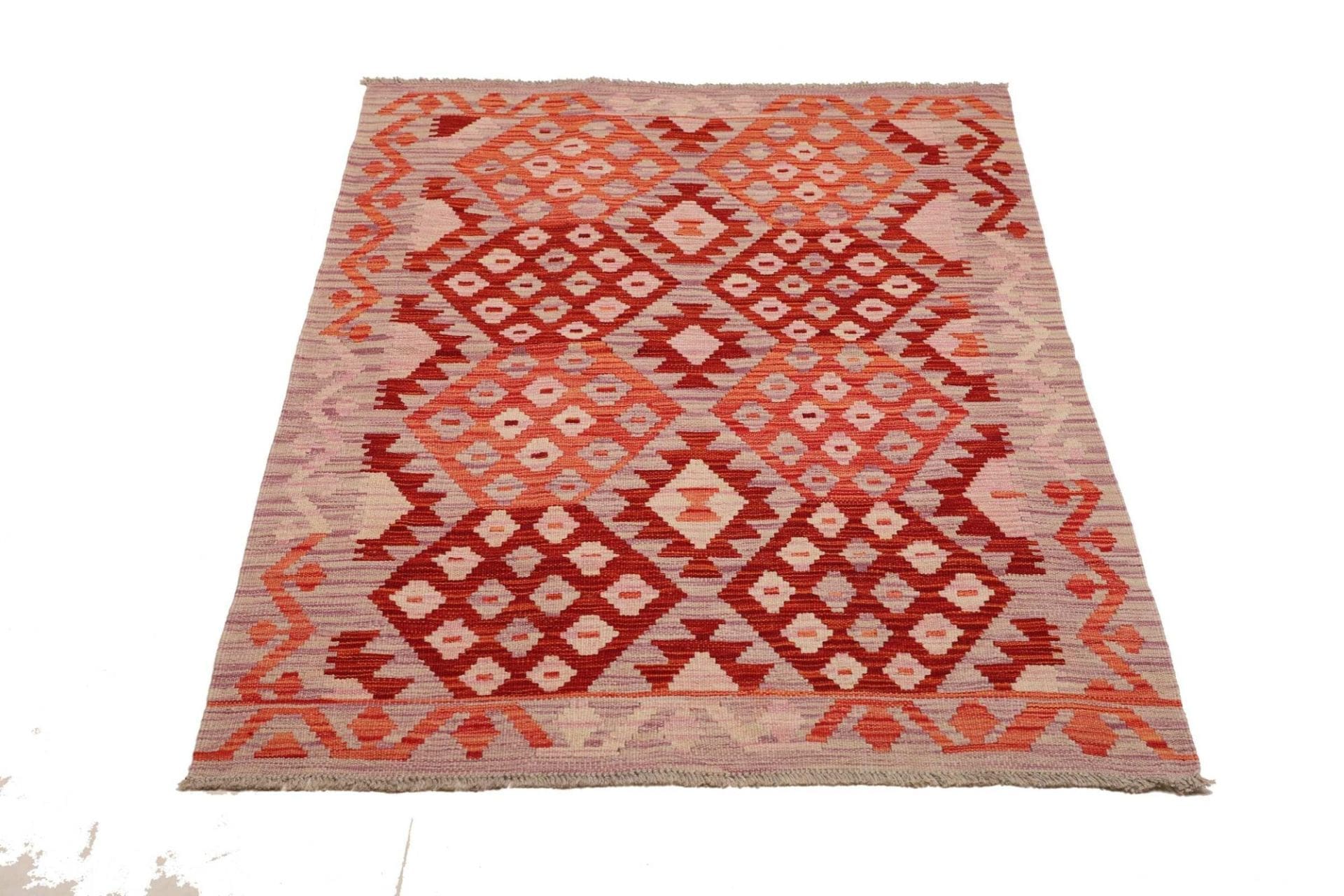 Kelim Teppich 104 x 155 cm - Handgewebt aus Schurwolle, Orientteppich