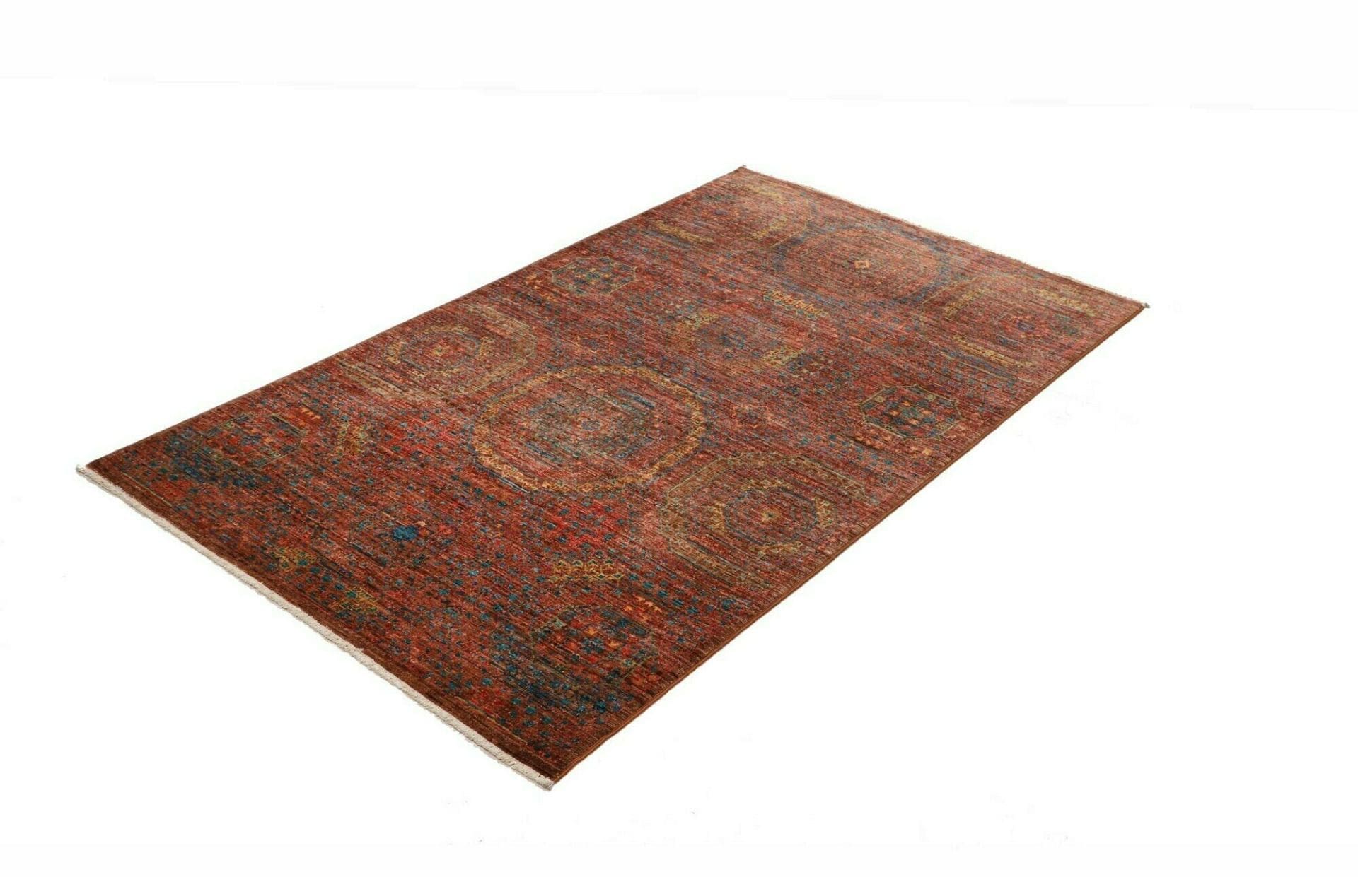 Mamluk Orientteppich 99 x 154 cm aus Schurwolle, handgeknüpft