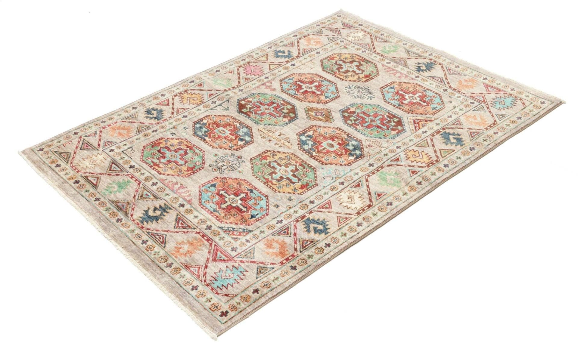 Ziegler Teppich 109 x 144cm, Schurwolle, handgeknüpft, Orientteppich