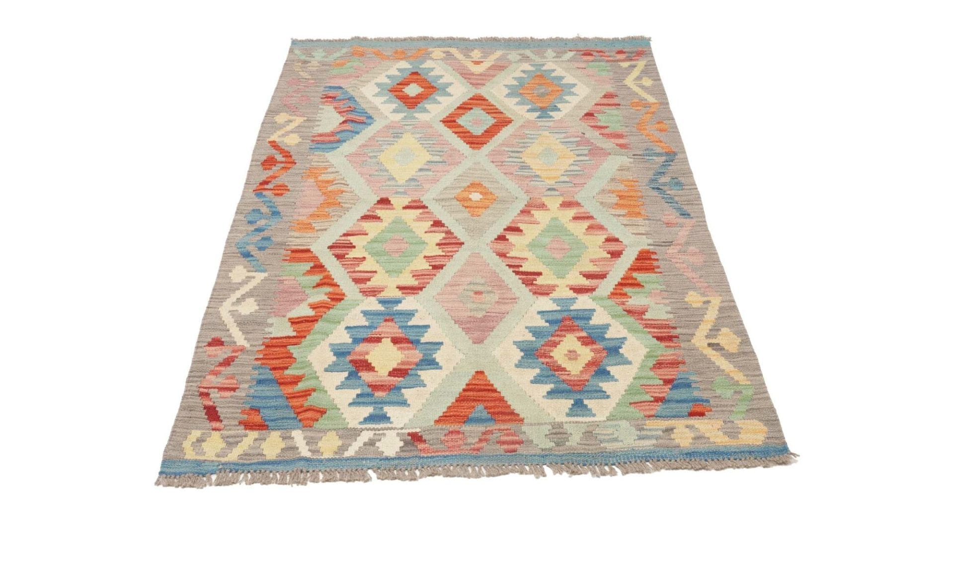 Kelim Teppich 105 x 149 cm – Handgewebt, Naturwolle, rustikal