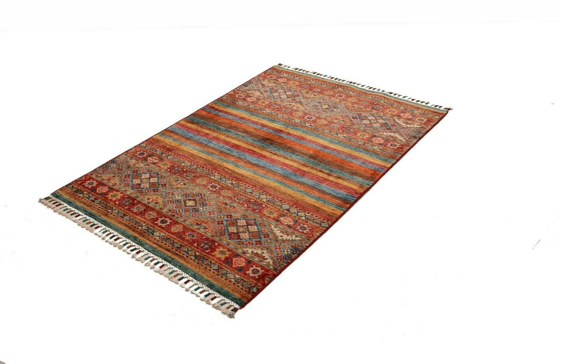 Samarkand Teppich 103 x 151 cm – Handgeknüpft, Schurwolle, Orientteppich