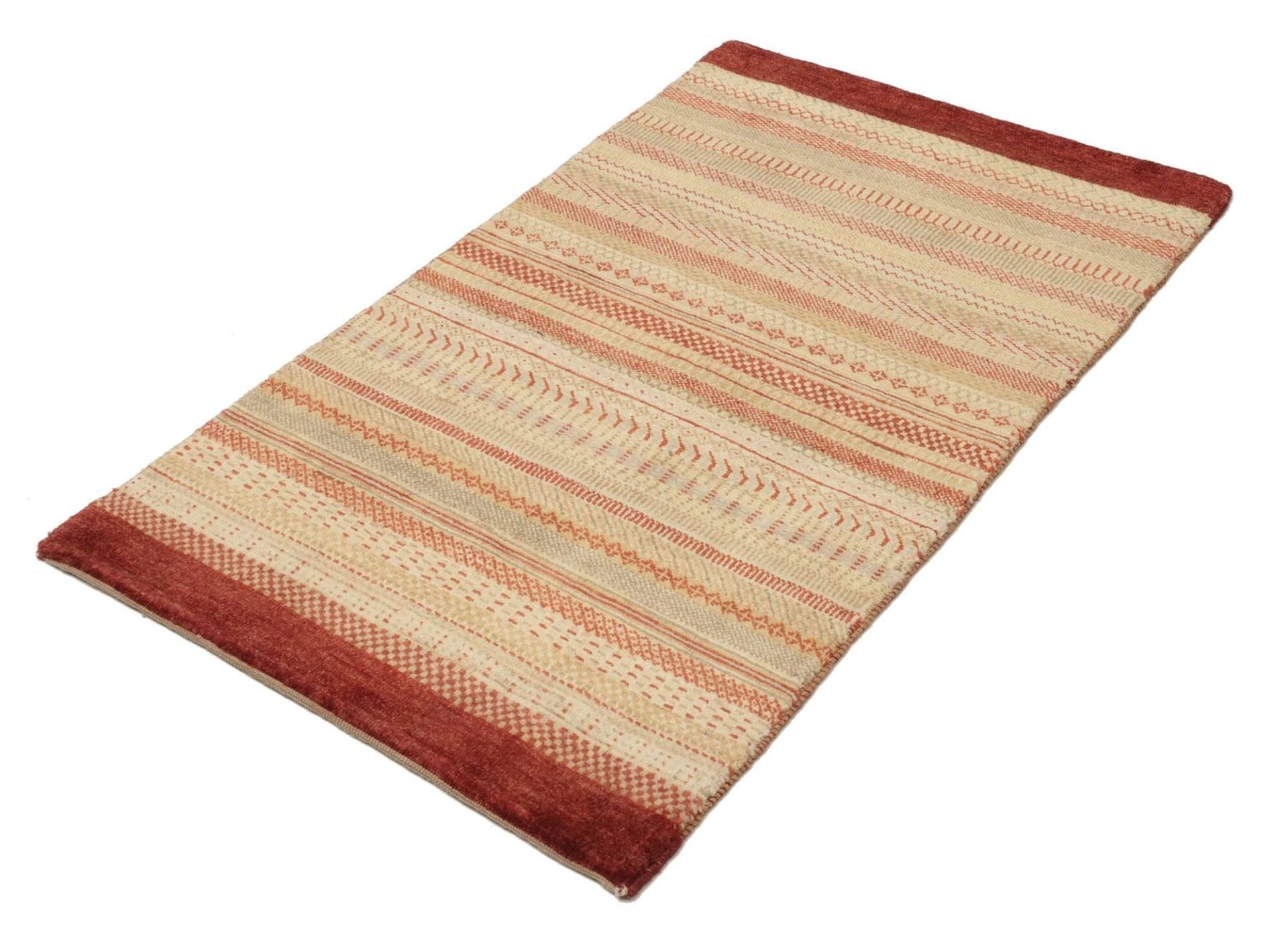 Loribaft Orientteppich 79 x 129 cm aus Schurwolle, handgeknüpft