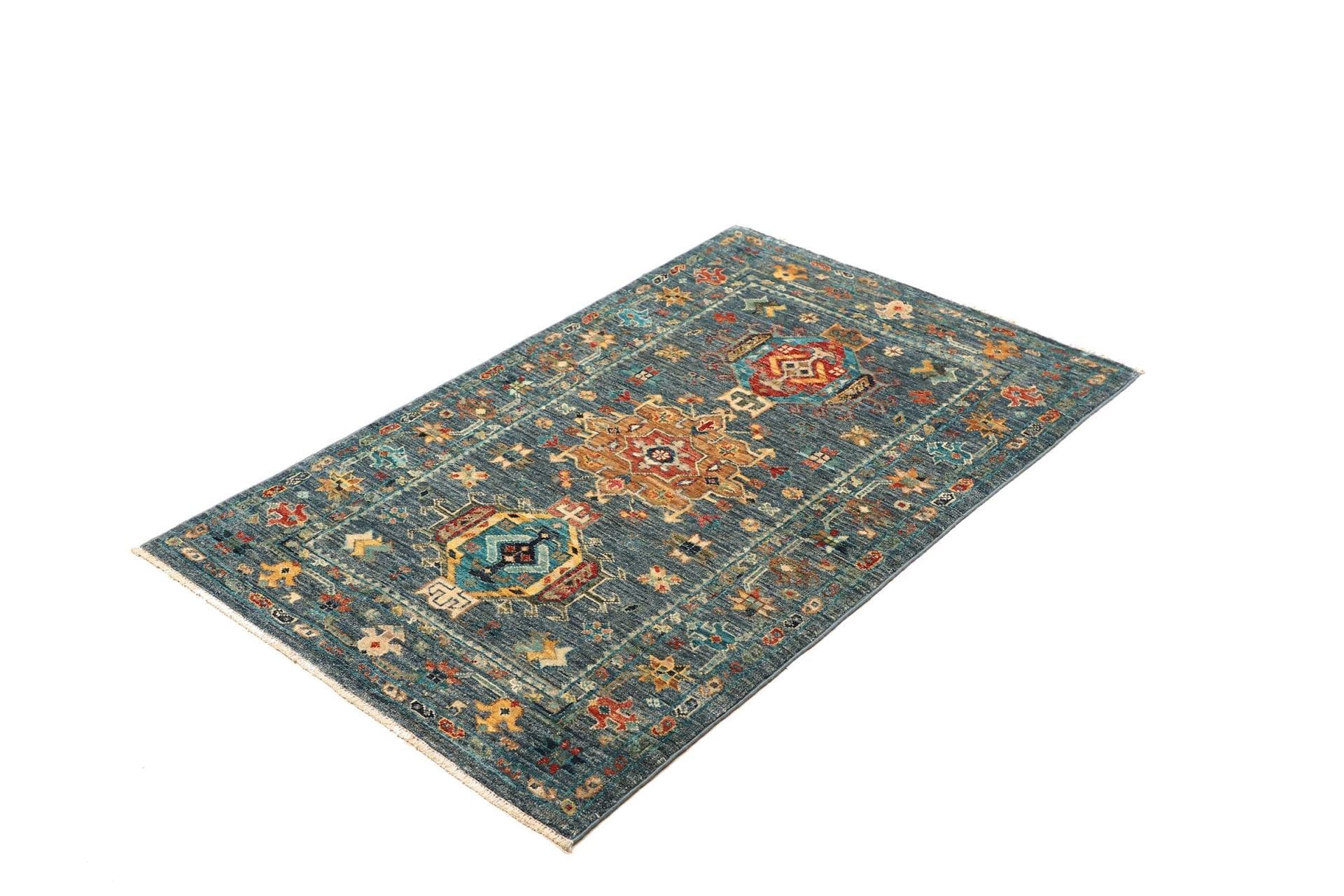 Samarkand Orientteppich 82 x 123cm, handgeknüpft, Schurwolle