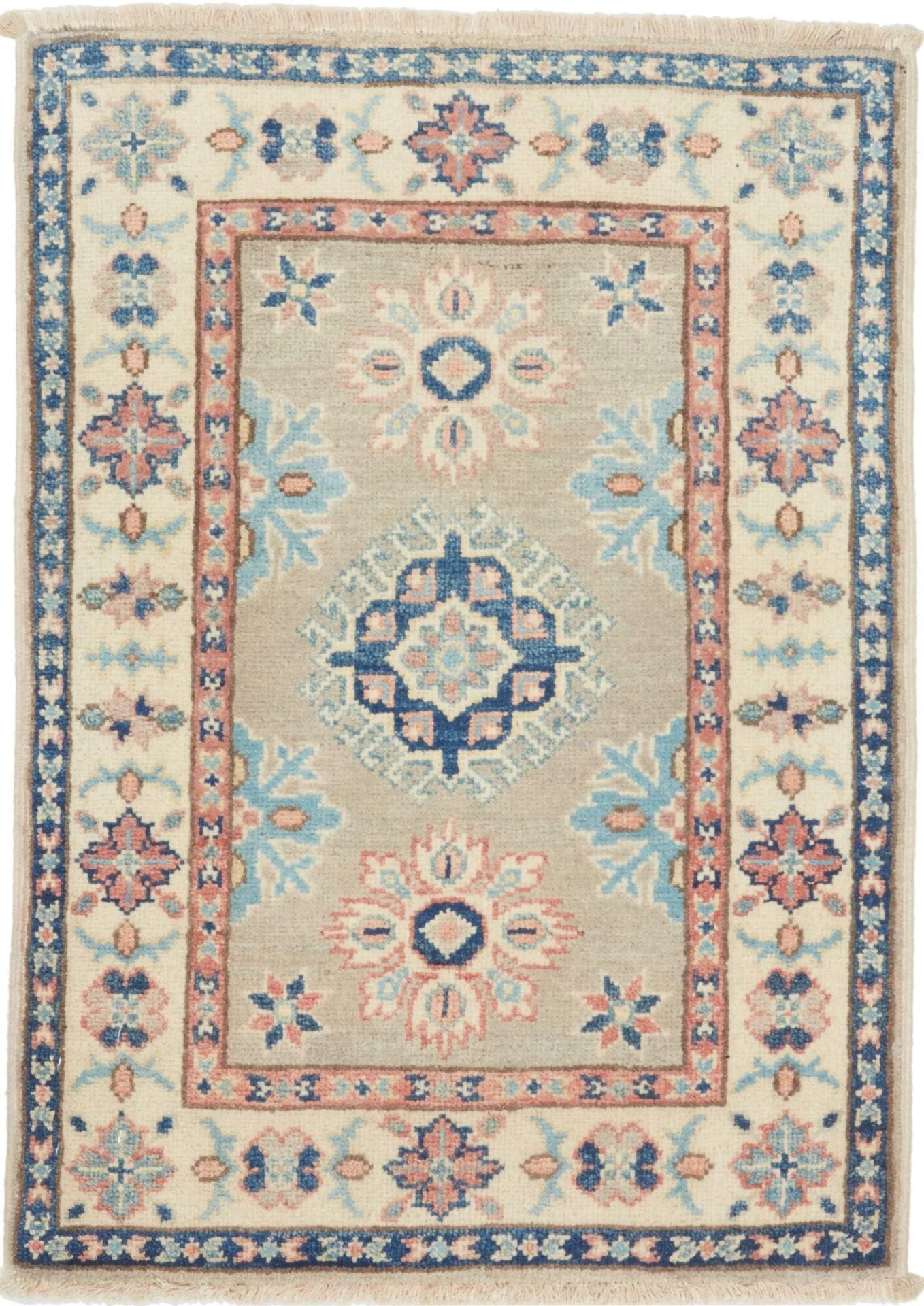 Kazak Teppich 65 x 86 cm - Handgeknüpft, Schurwolle, geometrisch