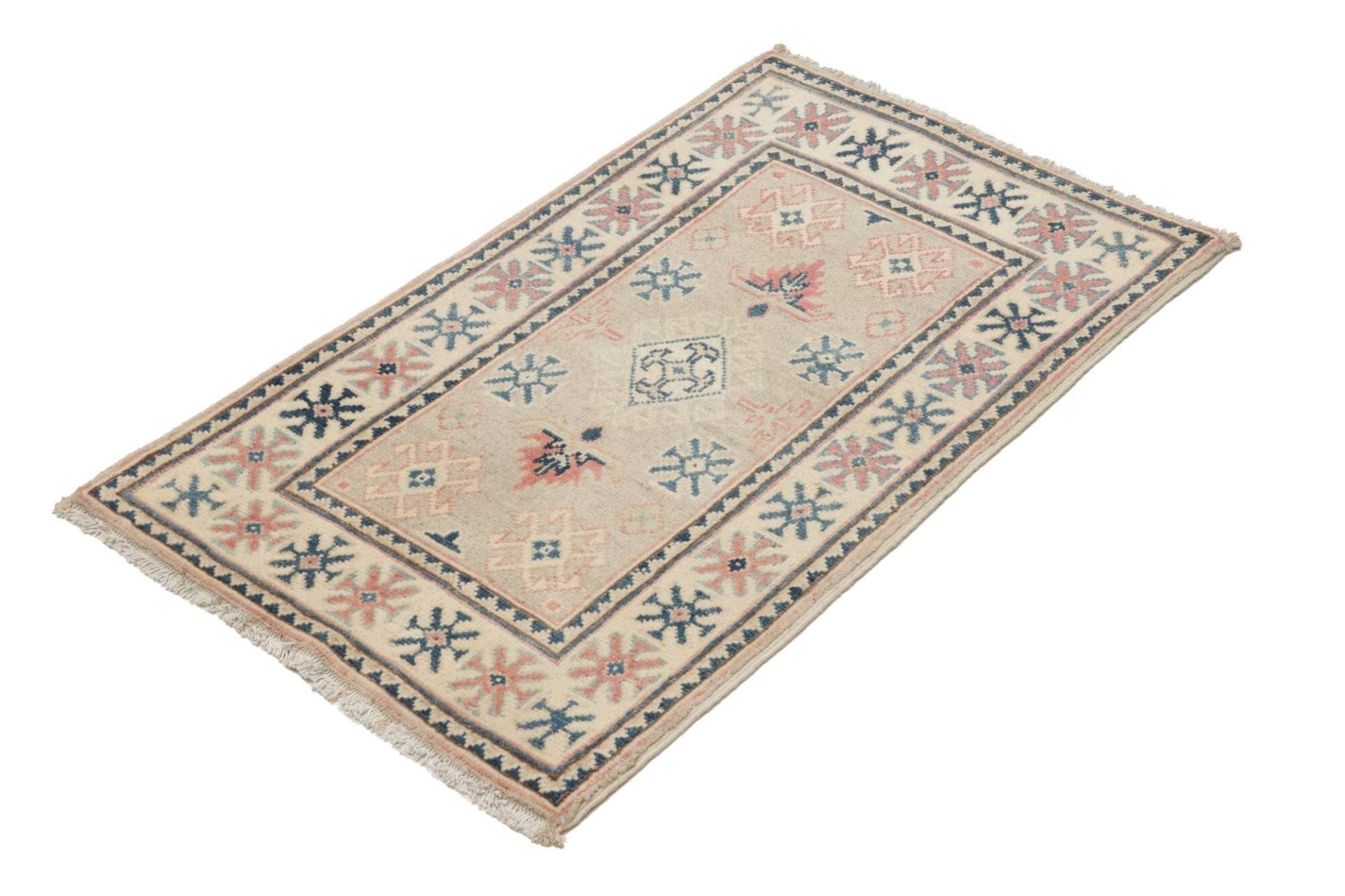 Kazak Orientteppich 63 x 98 cm, Schurwolle, handgeknüpft, Rarität