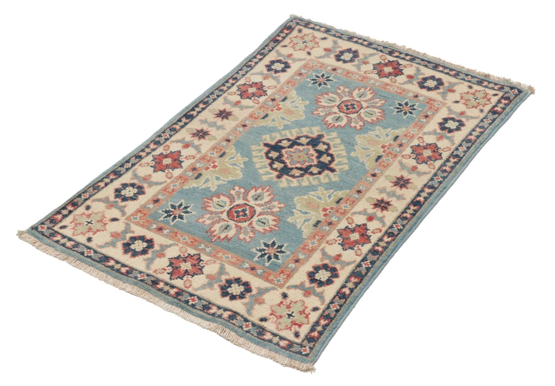 Kazak Orientteppich 64 x 93cm, Schurwolle, handgeknüpft