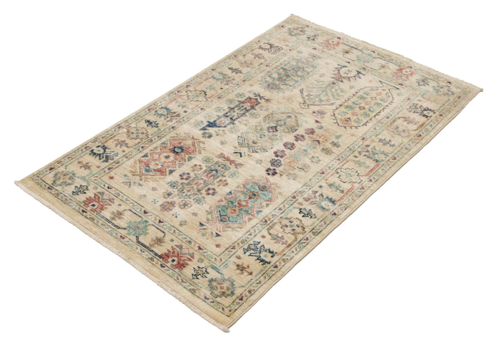 Orientteppich Samarkand 80 x 122 cm, handgeknüpft, Wolle, bunt