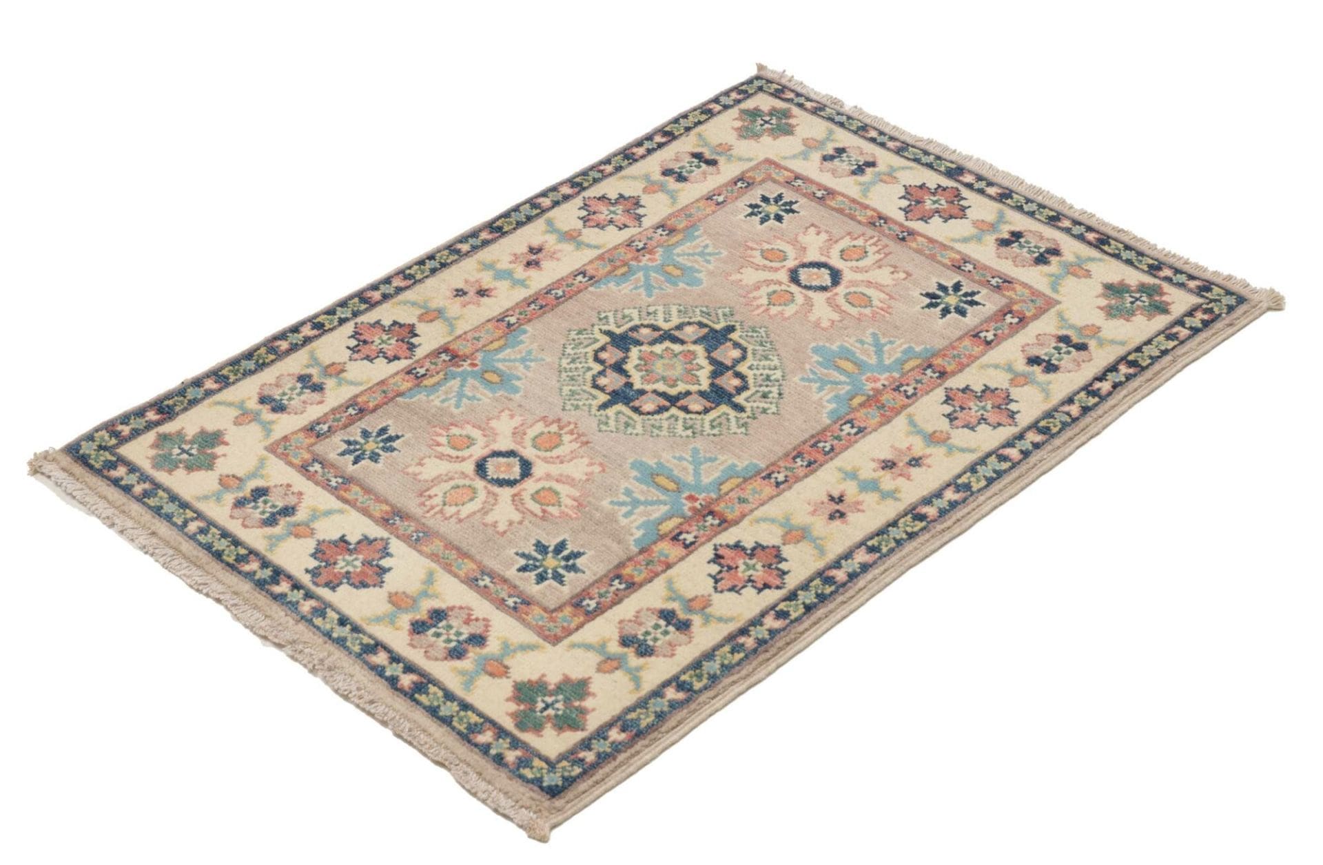 Kazak Teppich 64 x 86 cm - Handgeknüpft, geometrische Muster