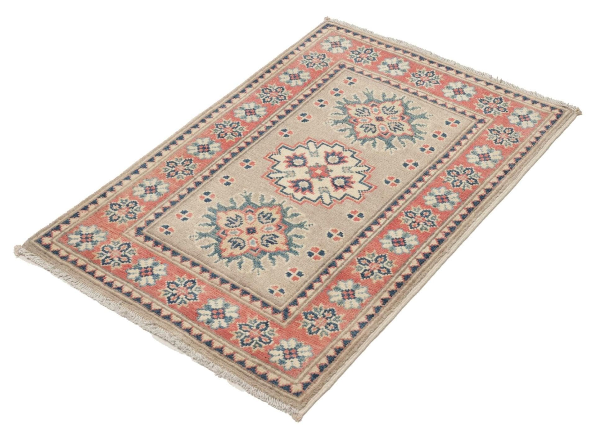 Kazak Teppich 67 x 90 cm – Handgeknüpft, Wolle, geometrisch, Orientteppich