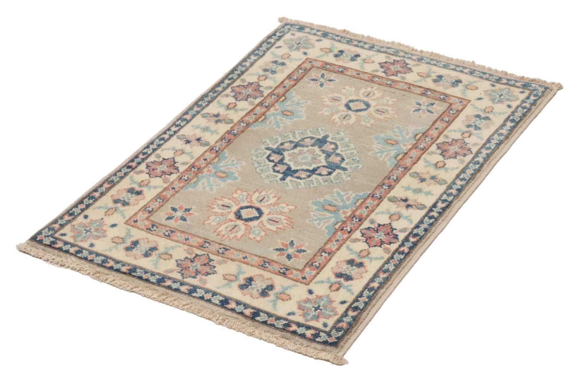 Kazak Teppich 65 x 86 cm - Handgeknüpft, Schurwolle, geometrisch
