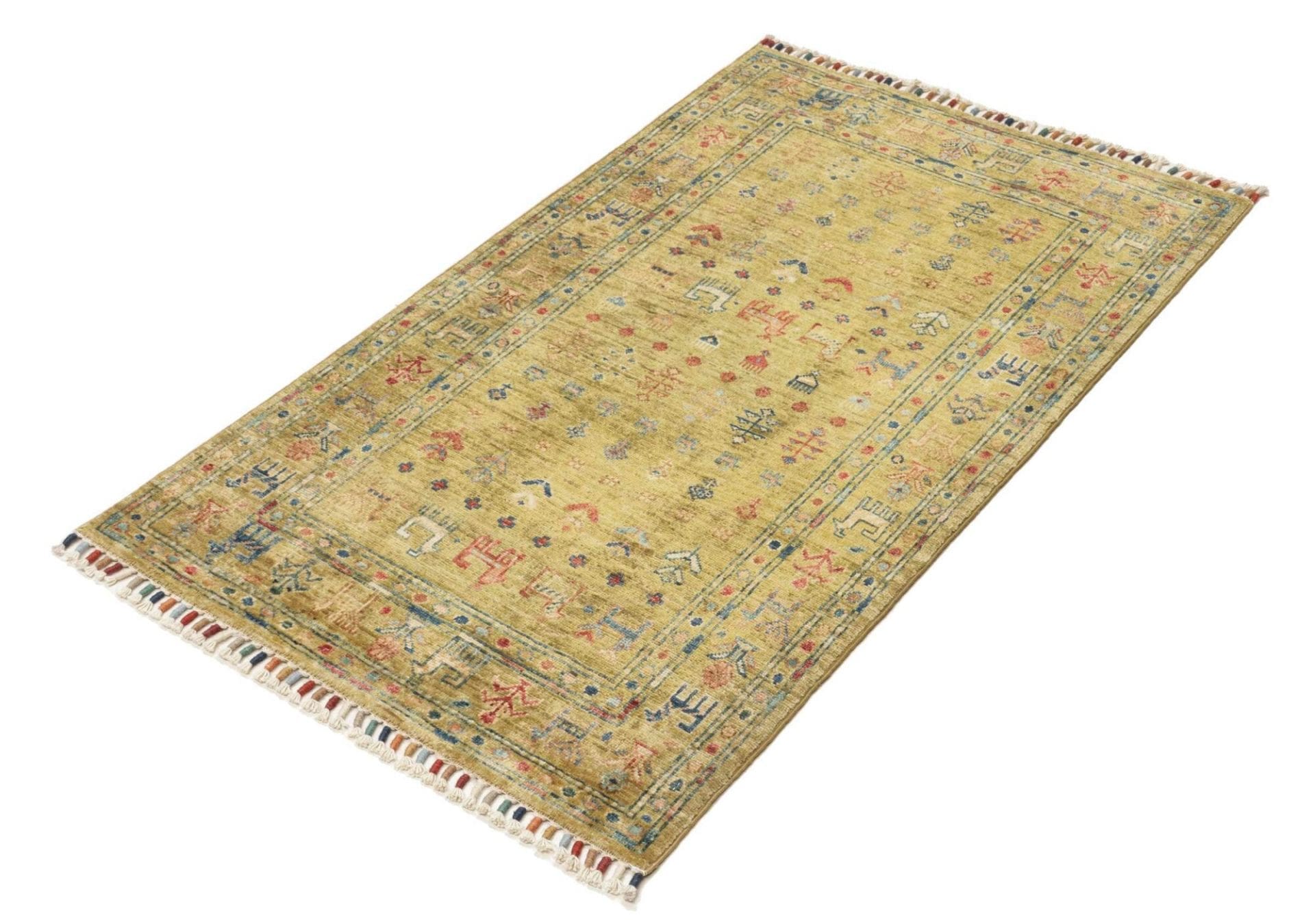 Orientteppich Samarkand 80 x 127cm, handgeknüpft, Wolle, modern