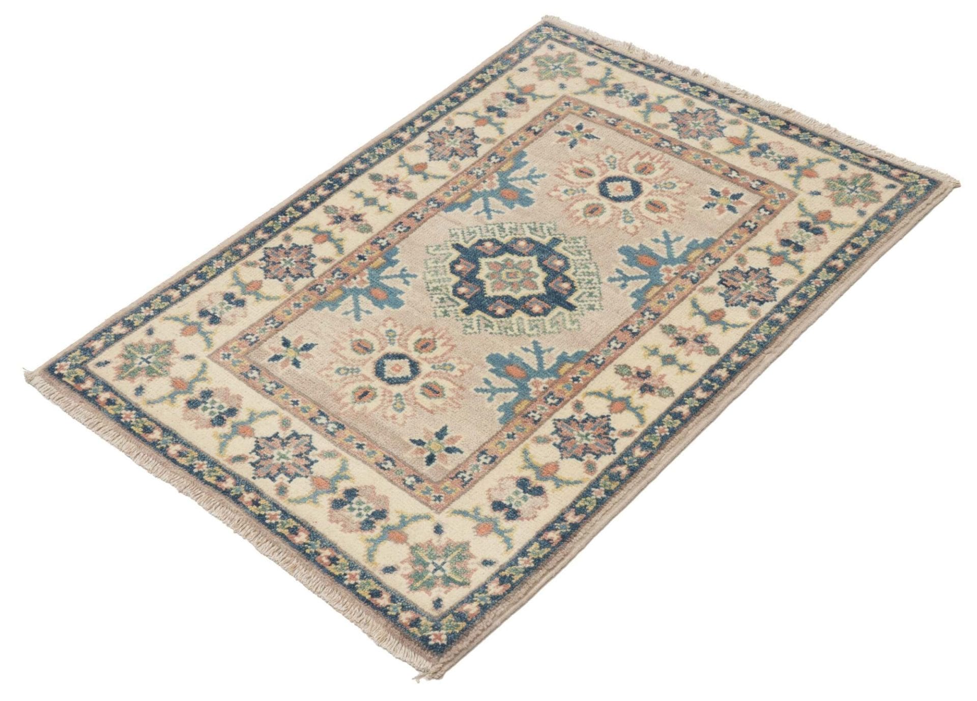 Kazak Teppich 63 x 85 cm – Handgeknüpft, Schurwolle, geometrisch