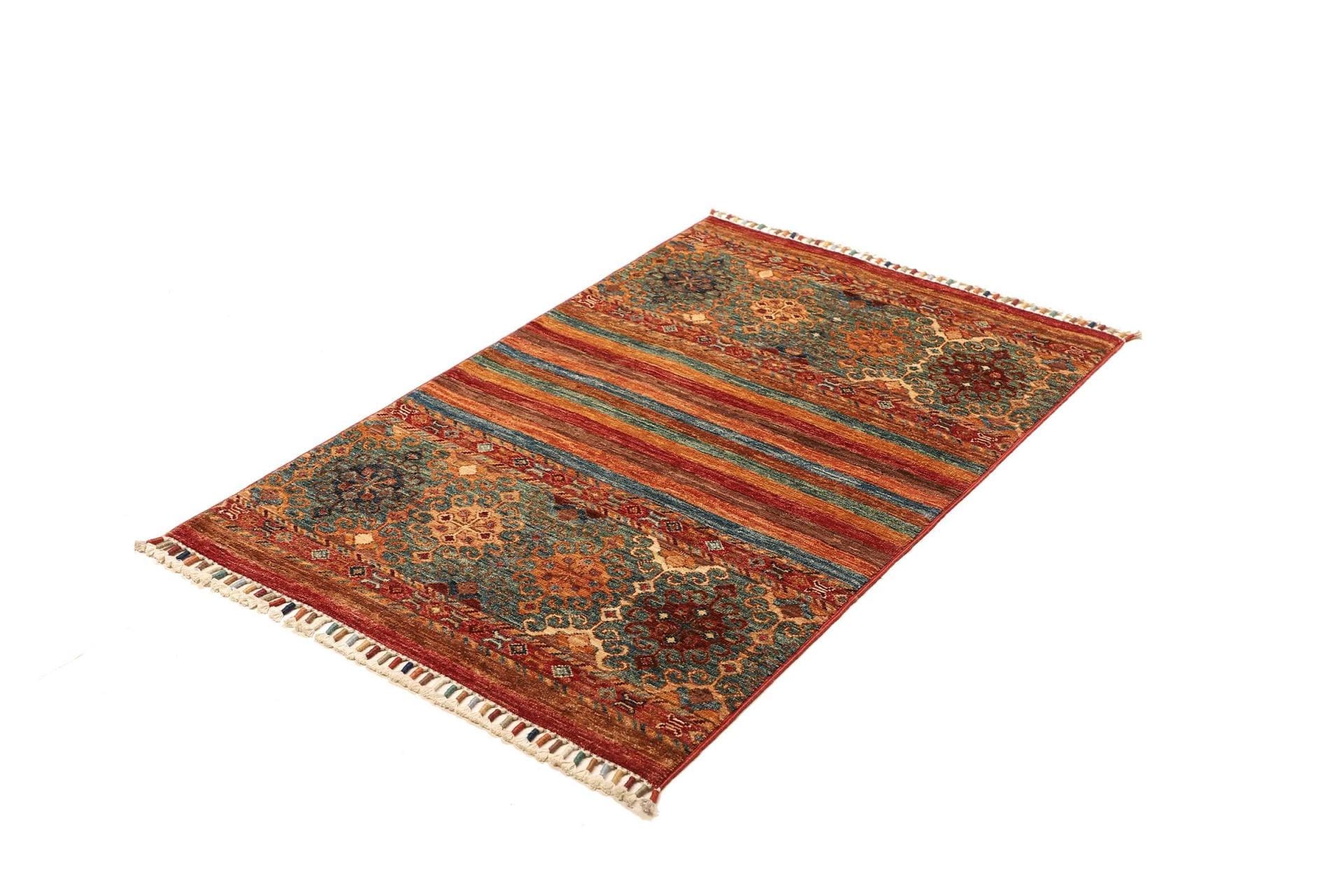 Orientteppich Samarkand 81 x 122 cm – handgeknüpft, Wolle, bunt