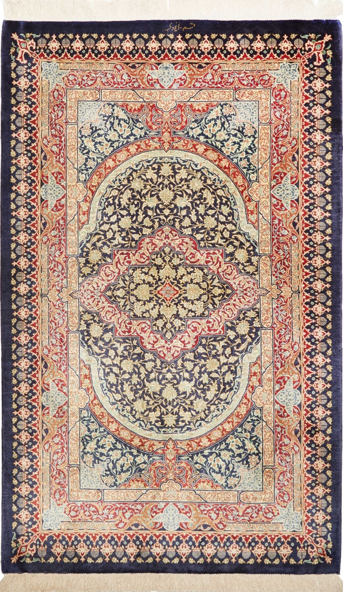 Ghom Teppich 80 x 123 cm, Seide, 900.000 Knoten, handgeknüpft