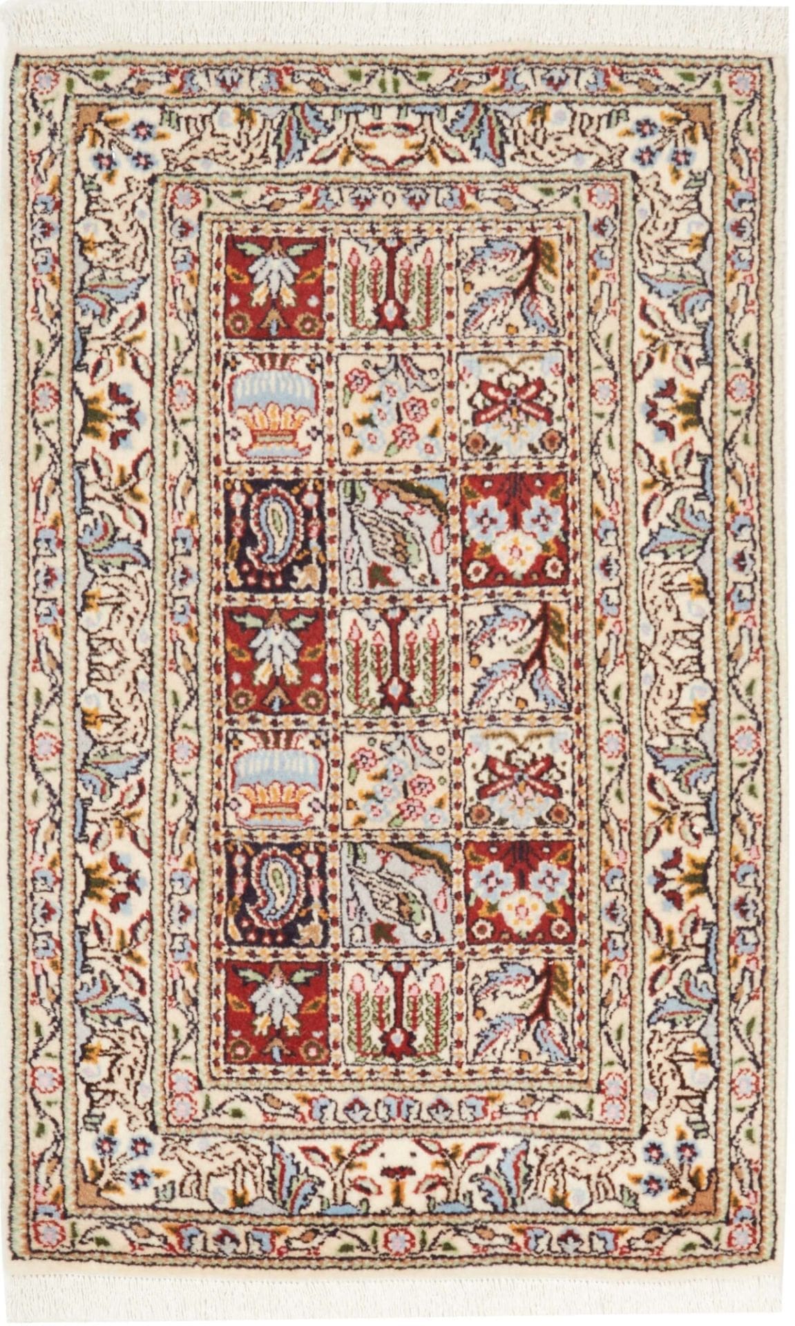 Moud Orientteppich 63 x 85cm, floral, handgeknüpft, Perserteppich