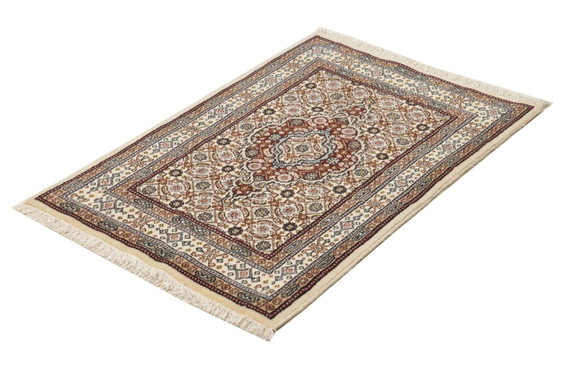 Moud Teppich 67 x 91 cm - Floral, Schurwolle, handgeknüpft, Perserteppich