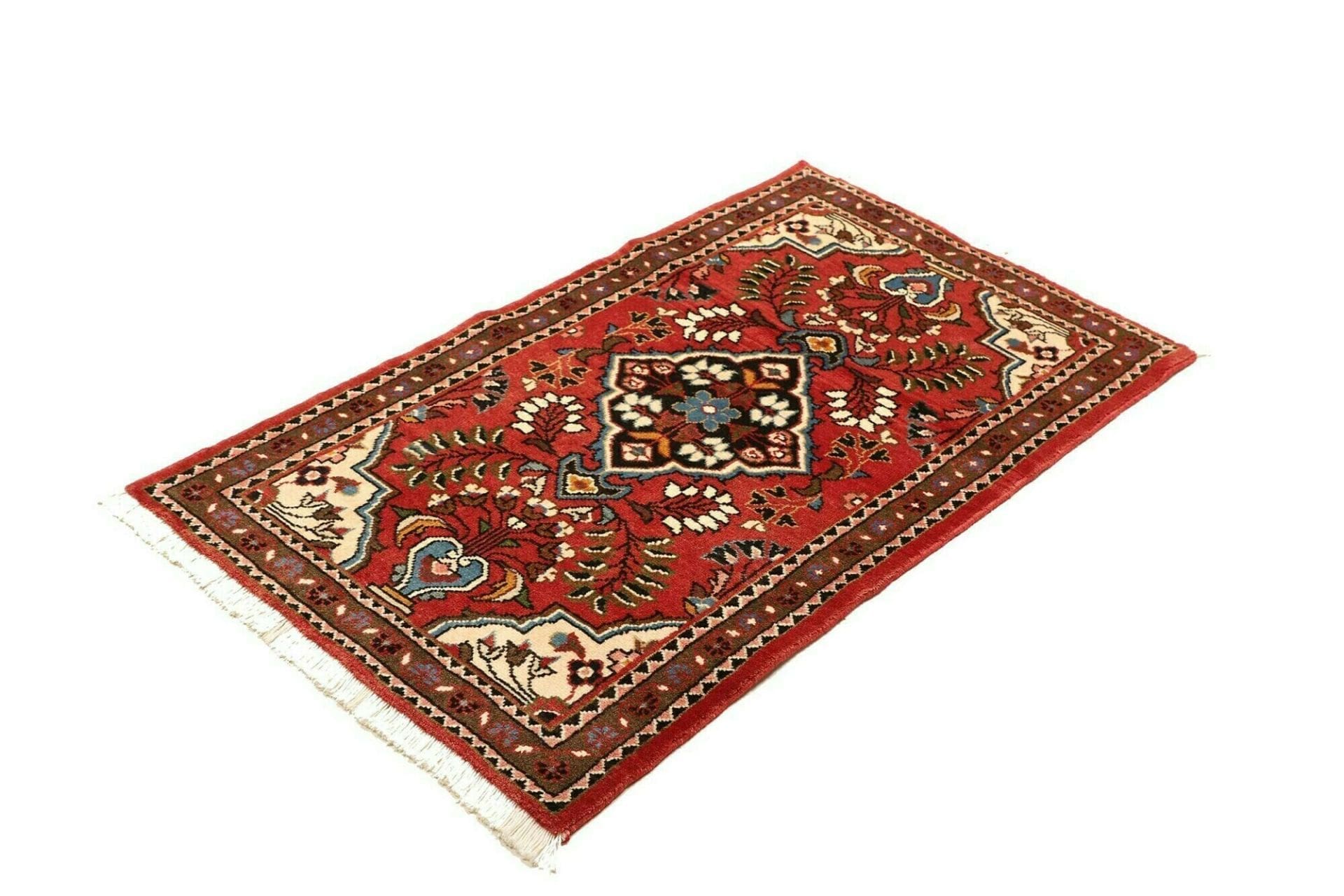 Hamadan Teppich 76 x 122 cm, Herati-Muster, handgeknüpft