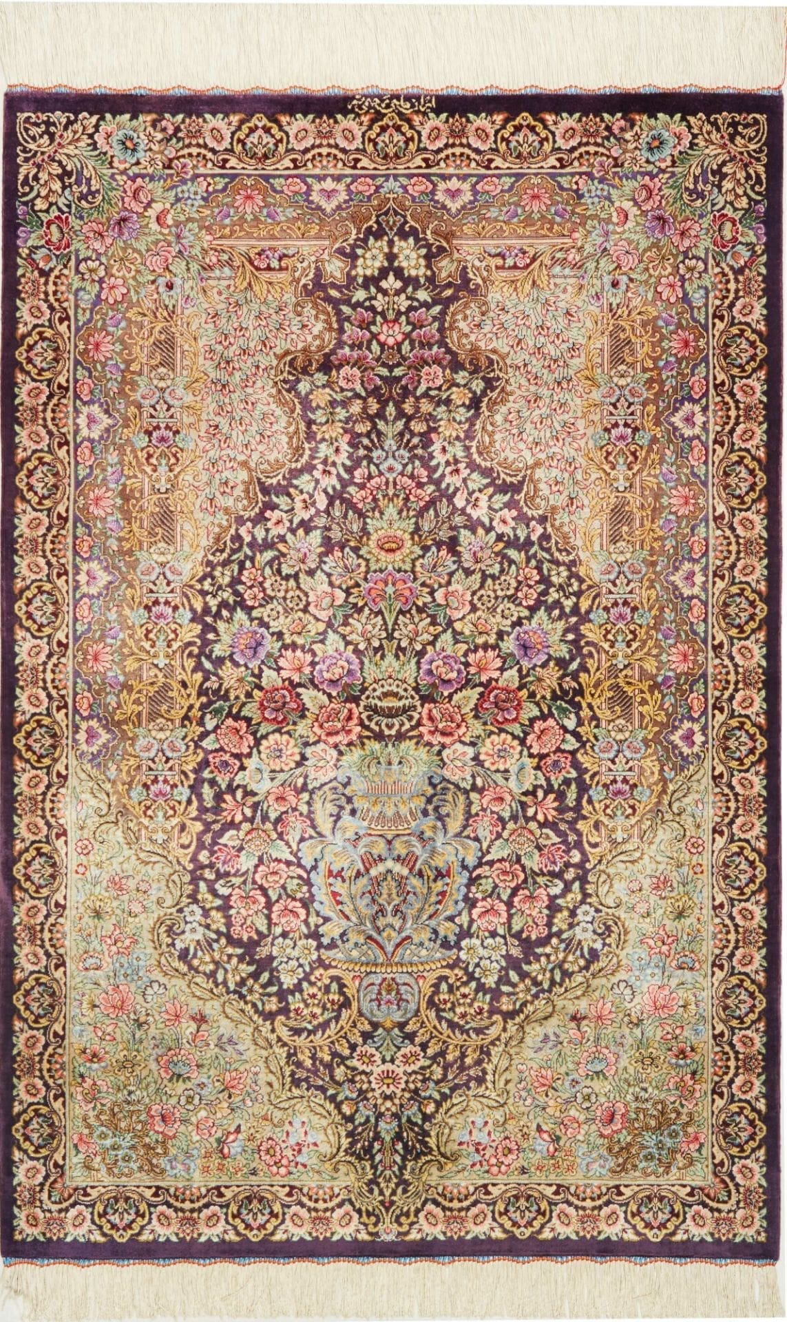 Ghom Teppich 82 x 117cm, Seide, 900.000 Knoten, handgeknüpft