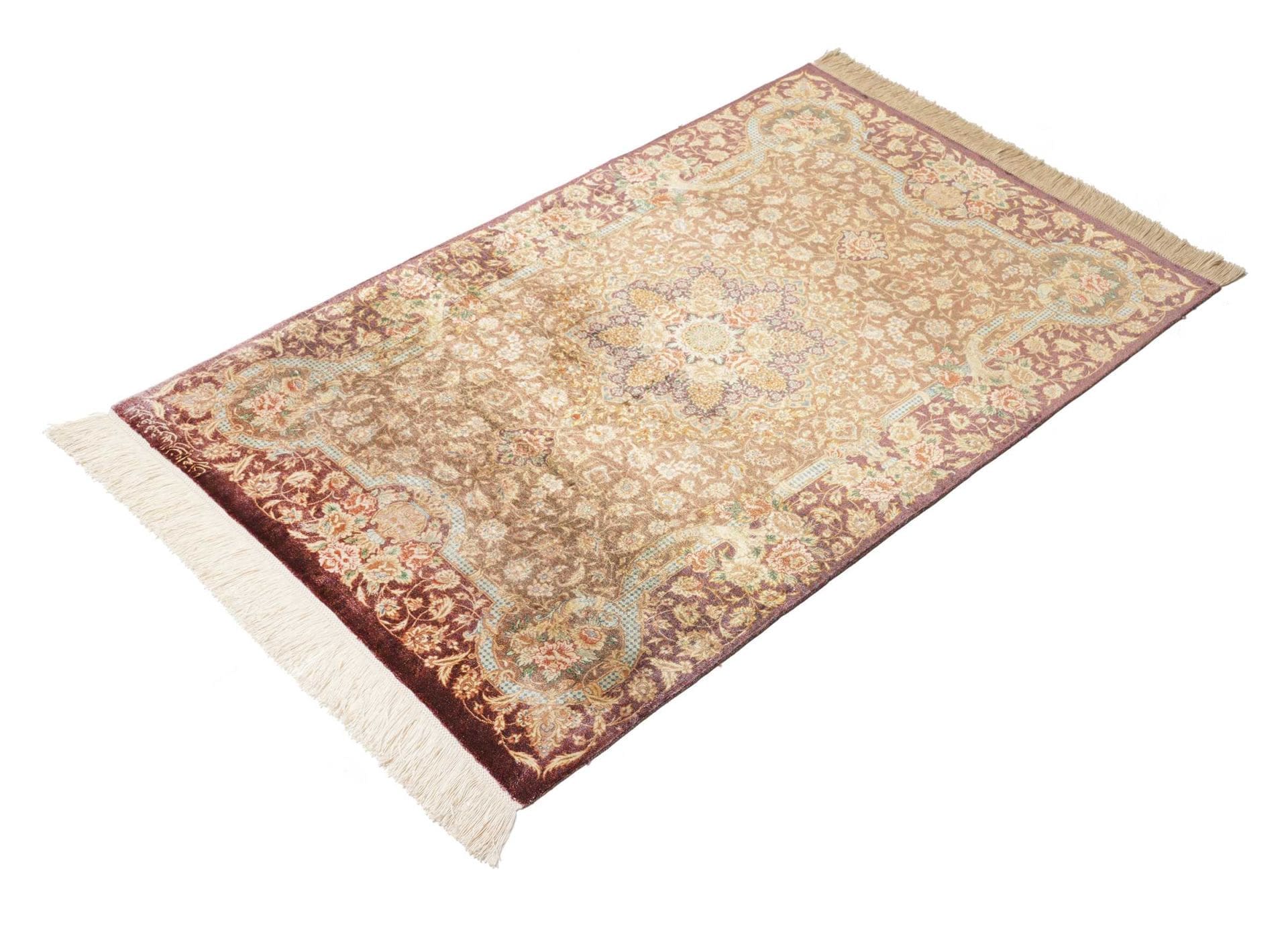 Ghom Teppich 80 x 121cm, Seide, 900.000 Knoten, handgeknüpft