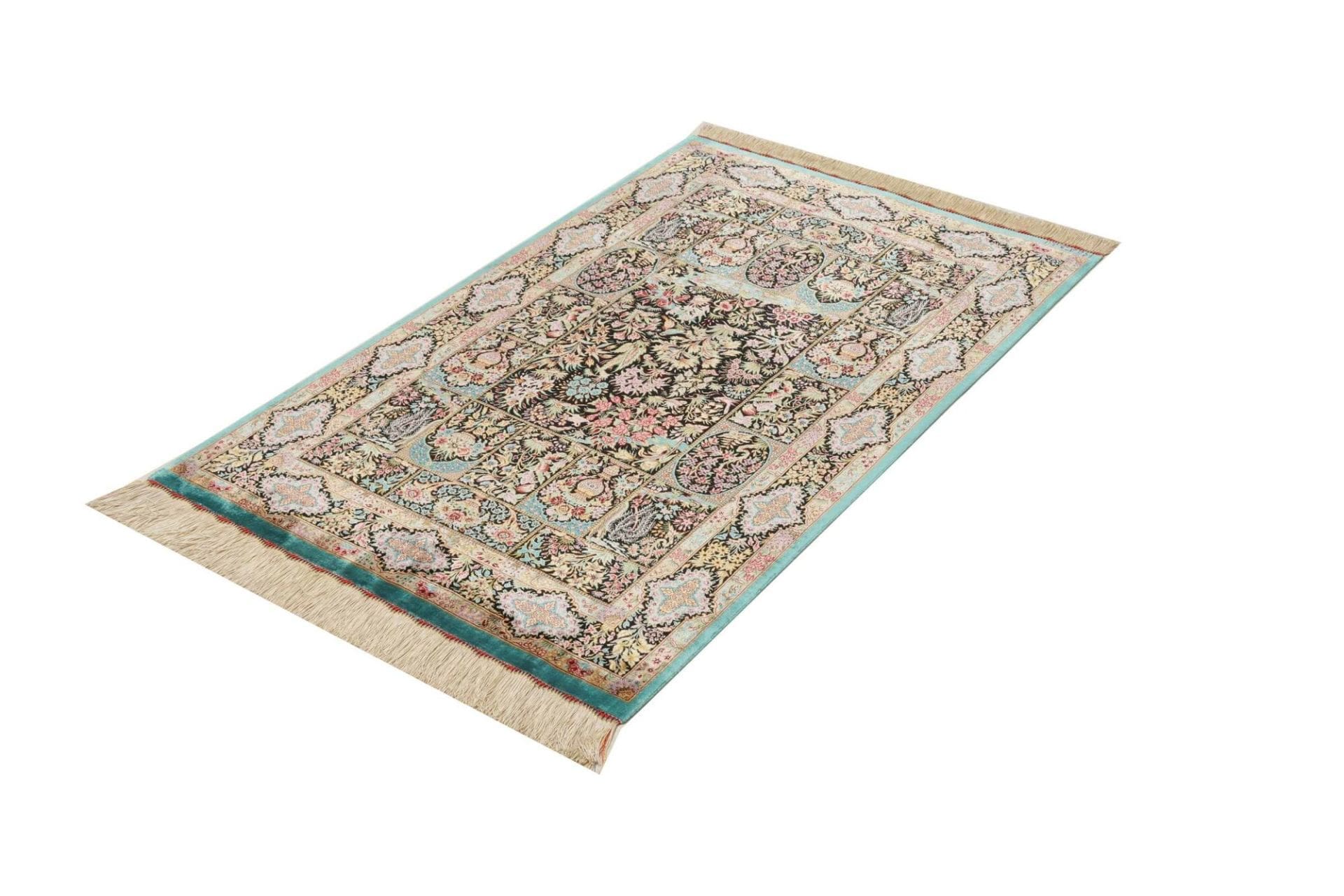 Ghom Teppich 82 x 124 cm, Seide, 900.000 Knoten, handgeknüpft