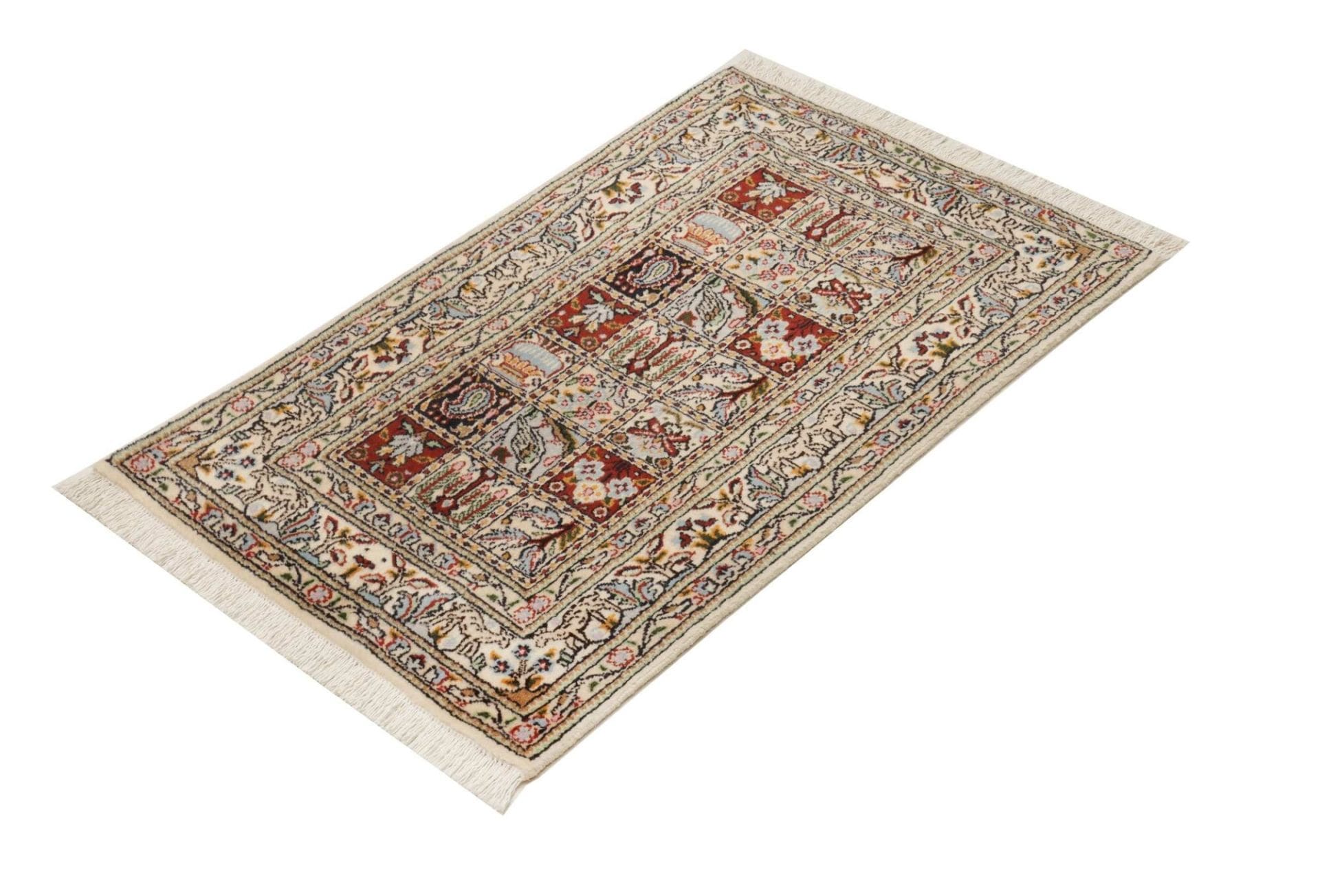 Moud Teppich 63 x 89 cm - Floral aus Schurwolle, handgeknüpft, Perserteppich