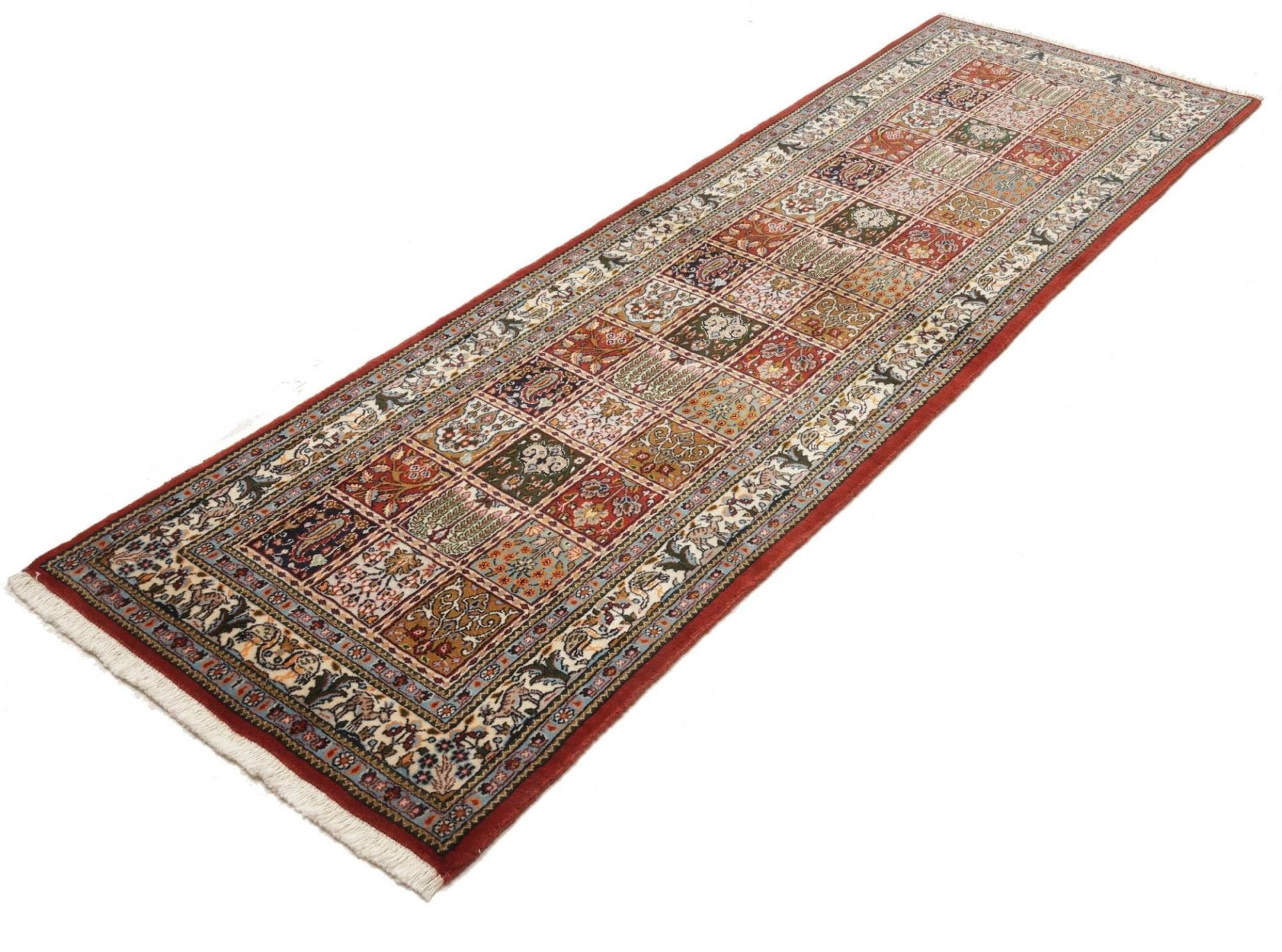 Moud Teppich 82 x 248cm, florales Muster, handgeknüpft, Perserteppich