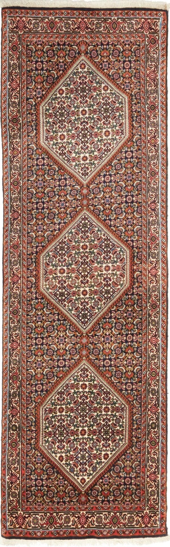 Bidjar Teppich 75 x 235 cm aus Schurwolle, handgeknüpft, Perserteppich
