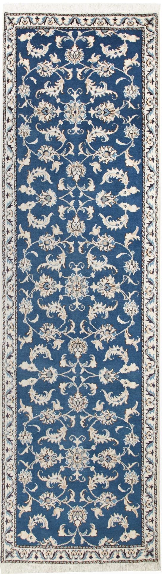 Nain Teppich 83 x 285 cm, florales Design, handgeknüpft, Perserteppich