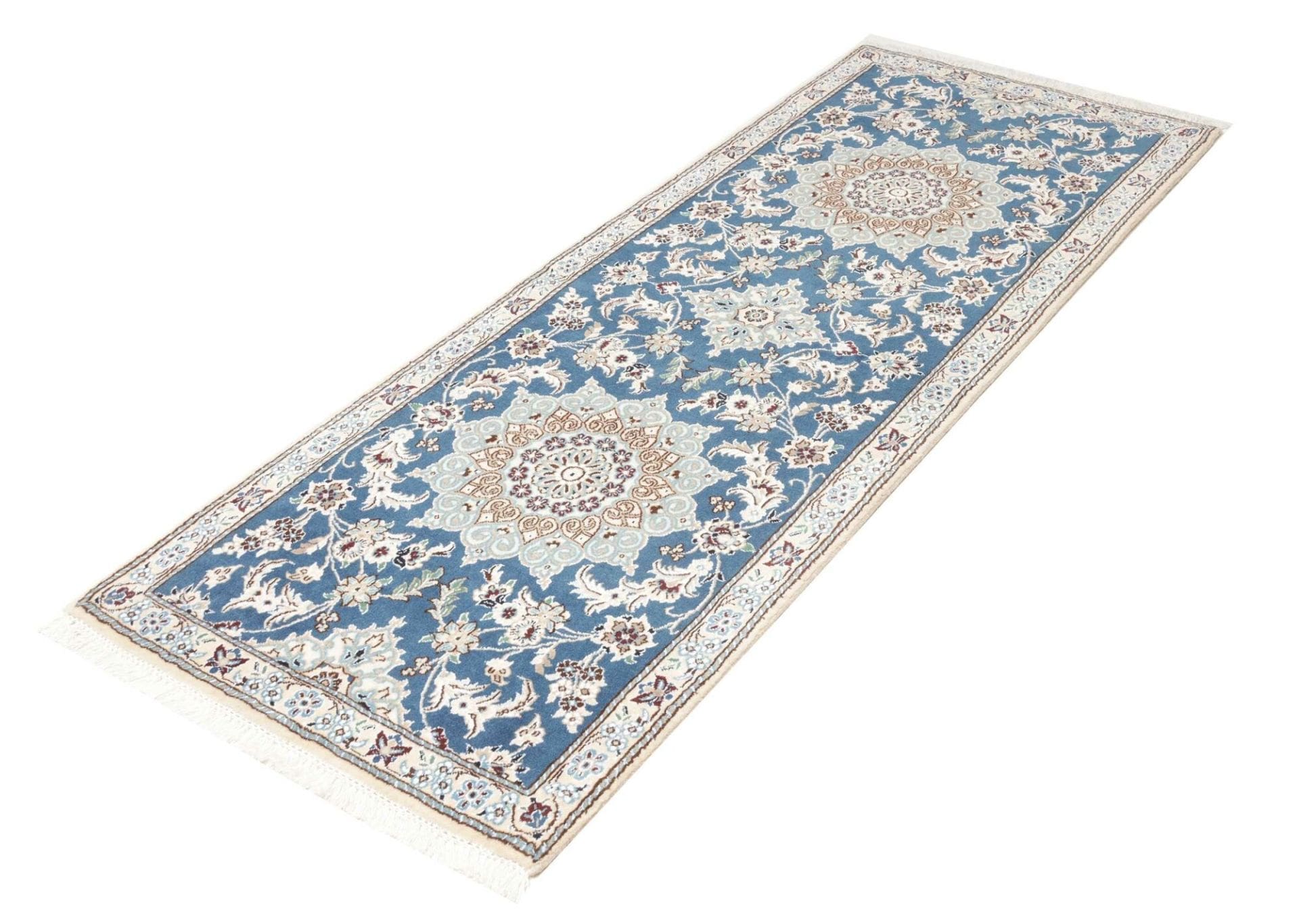 Orientteppich Nain 81 x 203cm, florale Muster, handgeknüpft