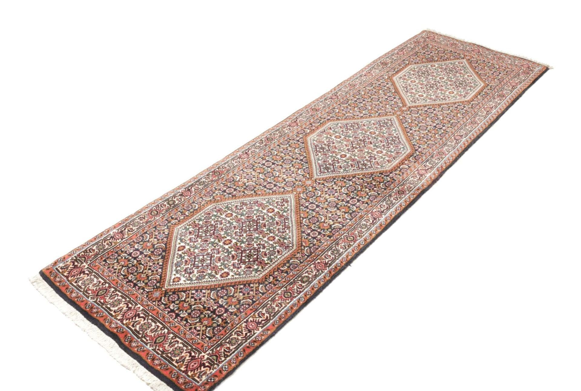 Bidjar Teppich 75 x 235 cm aus Schurwolle, handgeknüpft, Perserteppich