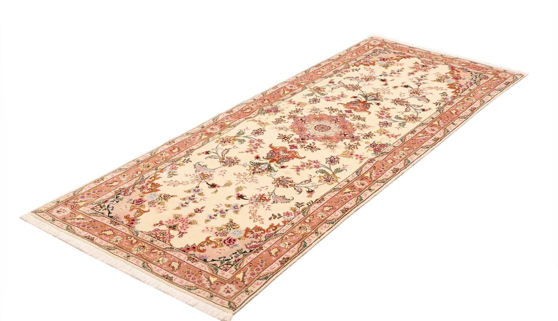 Täbriz Teppich 50 Raj 80 x 207cm, Schurwolle, handgeknüpft, Perserteppich