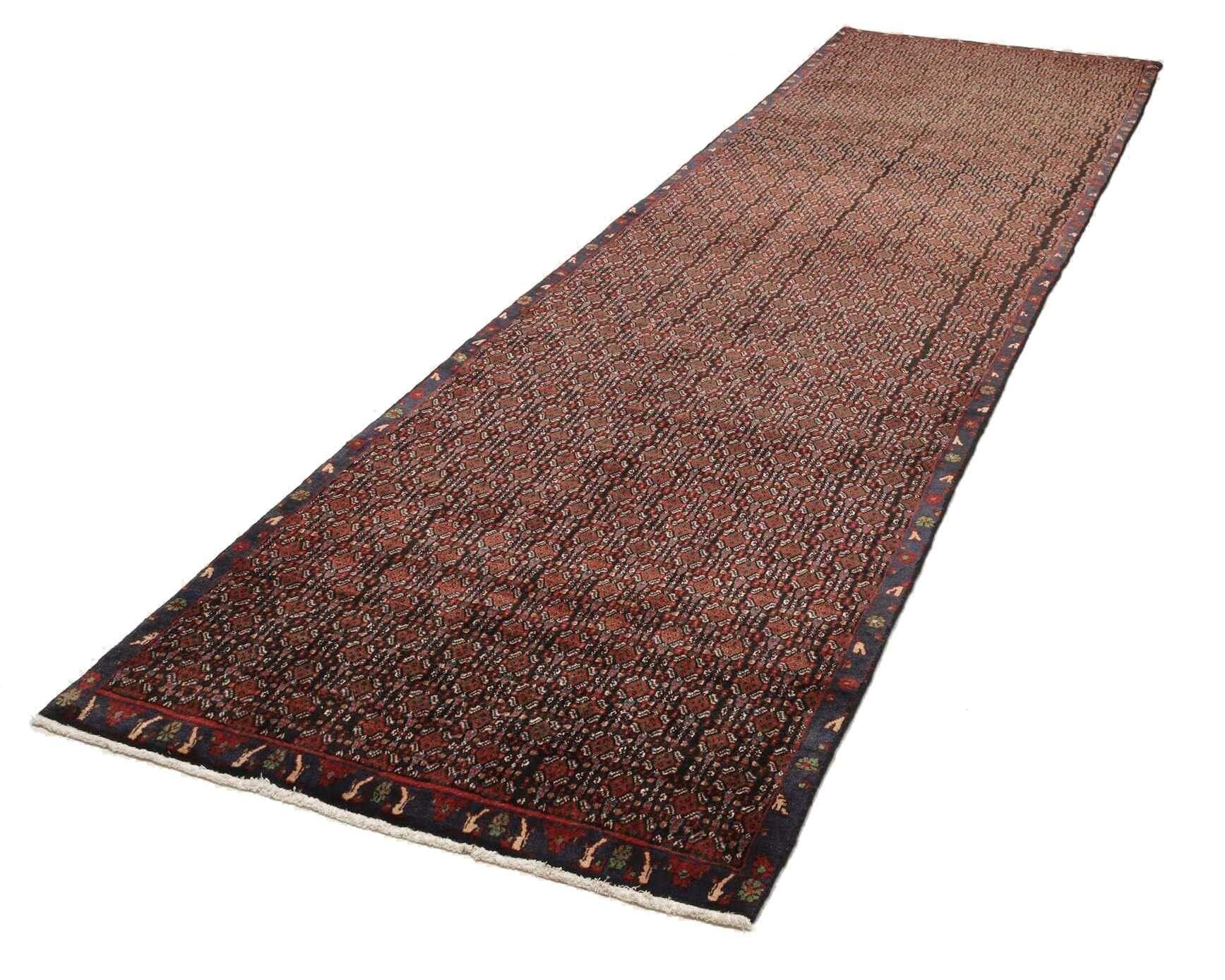Hamadan Orientteppich 111 x 374cm, Handgeknüpft, Schurwolle