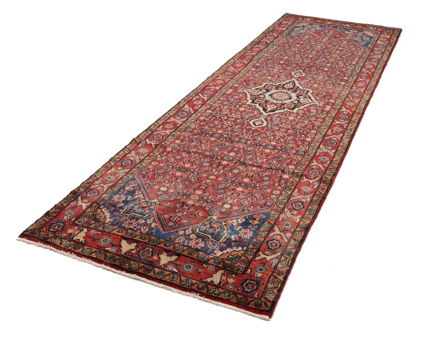 Orientteppich Hamadan 115 x 356cm, Herati-Muster, handgeknüpft
