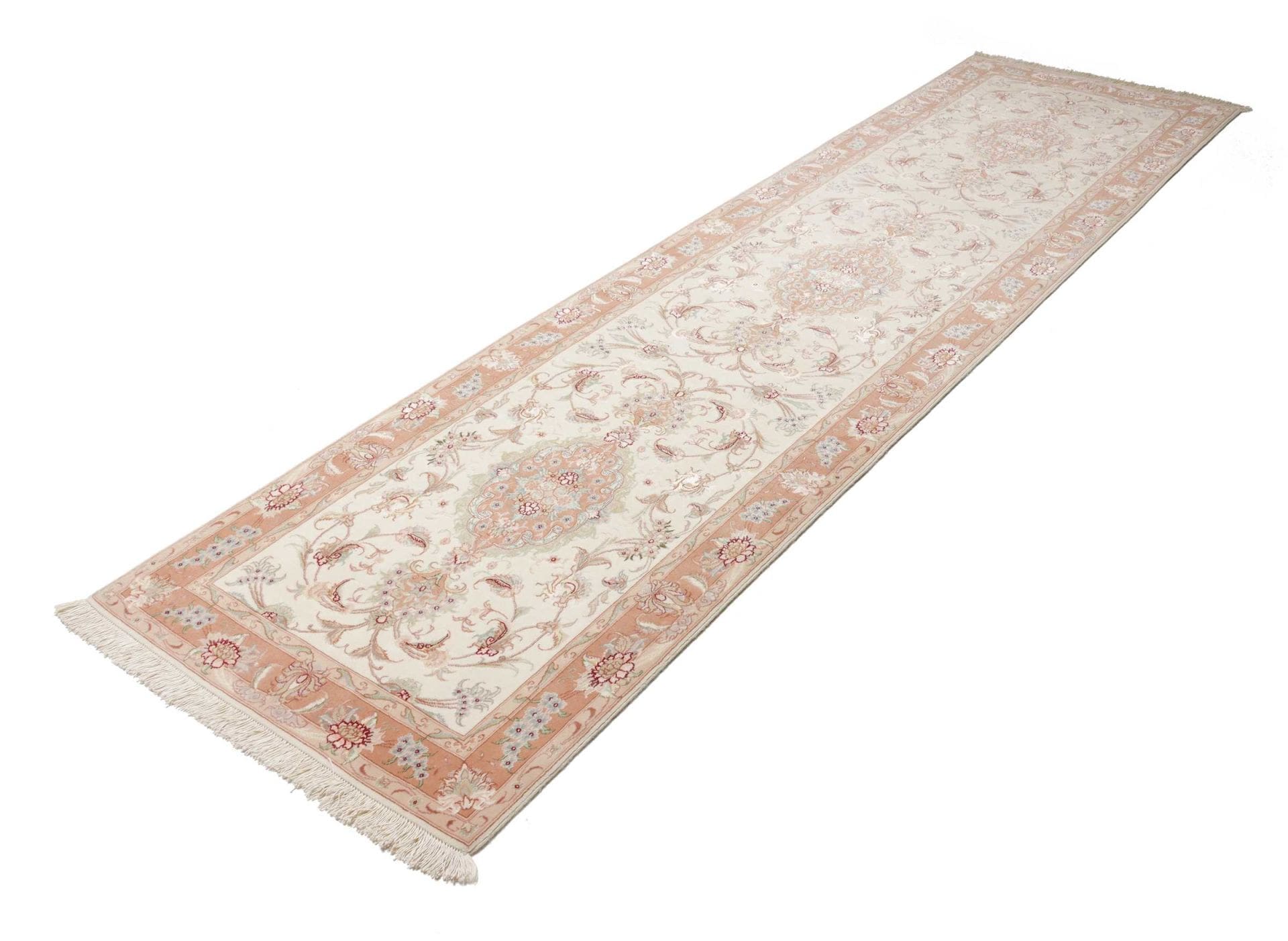 Täbriz Teppich 88 x 324 cm, Schurwolle, handgeknüpft, Perserteppich