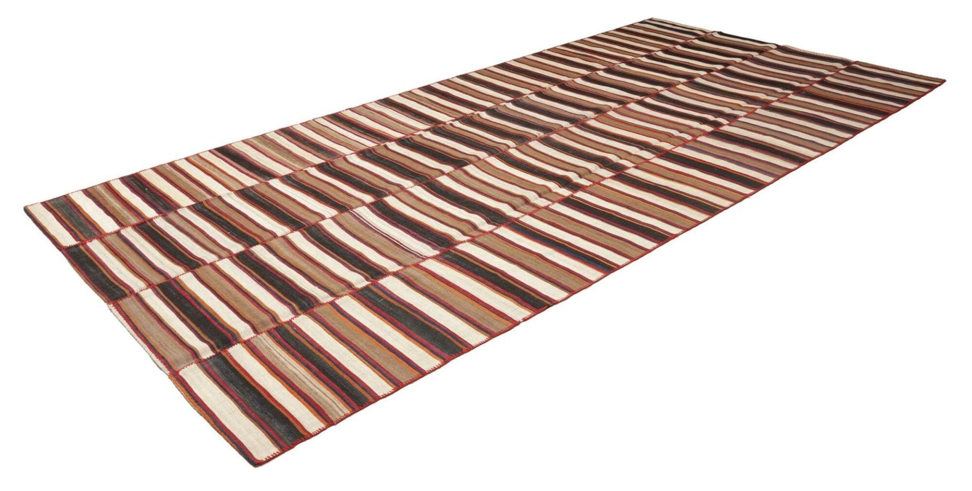 Kelim Mazandra 197 x 392 cm – Handgewebt, rustikales Flair