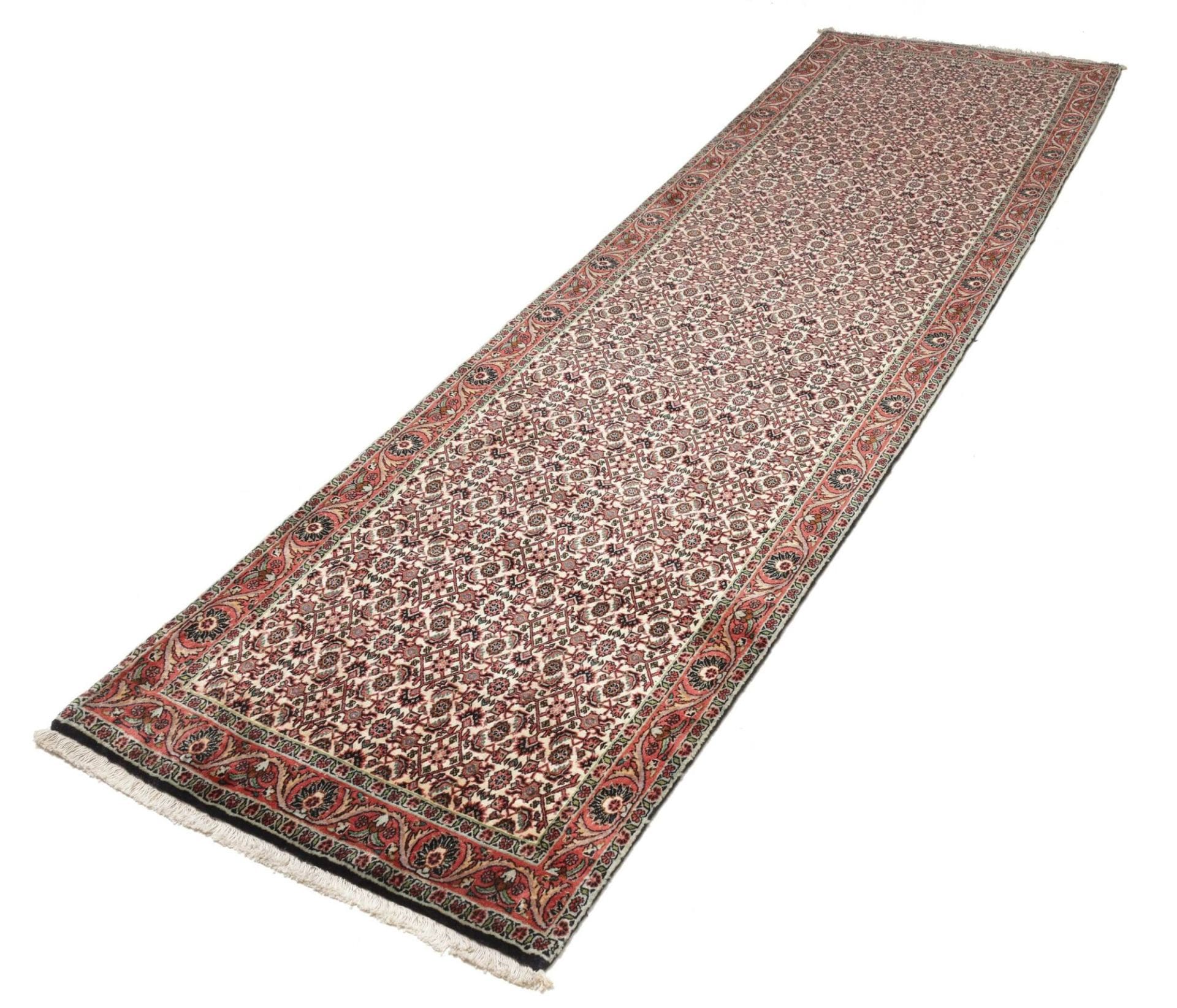 Bidjar Teppich 90 x 306cm, Handgeknüpft, Exklusive Schurwolle