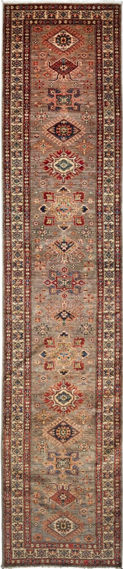 Kazak Orientteppich 88 x 423 cm, Schurwolle, handgeknüpft