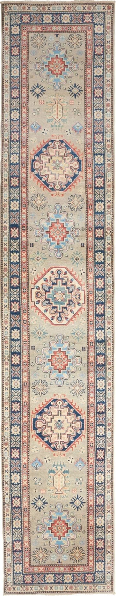 Kazak Orientteppich 79 x 409 cm, Schurwolle, handgeknüpft