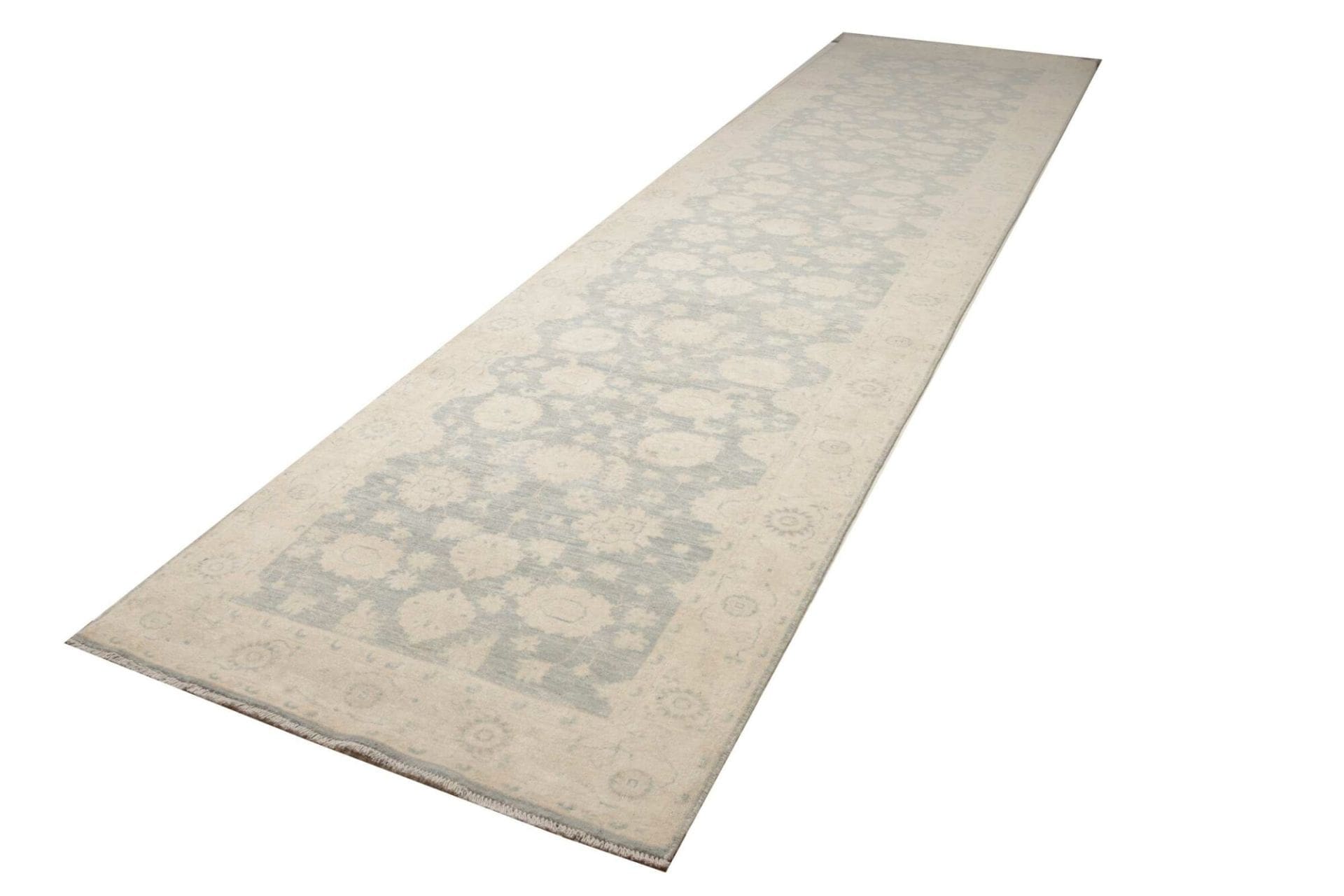 Eleganter Ziegler Orientteppich 124 x 475 cm aus Schurwolle, handgeknüpft